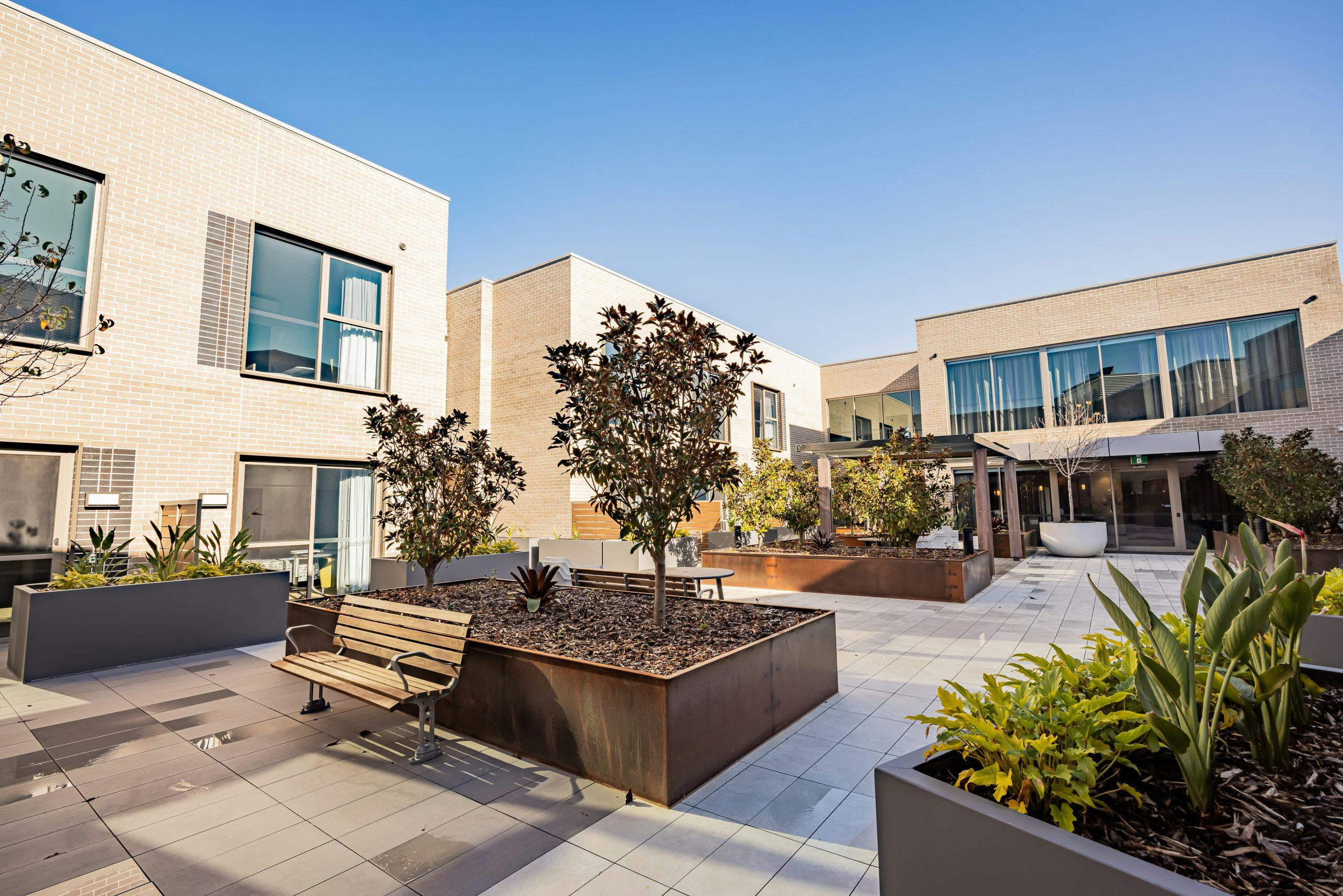 Middle Swan Residential Care outdoor courtyard