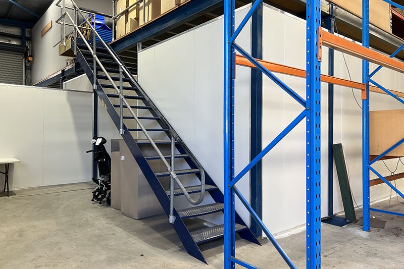 Staircase at Unicare Health new cleaning facility under construction