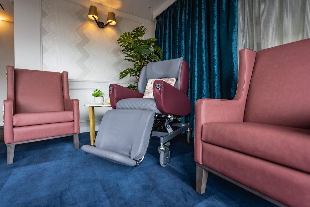 Regency recline chair at Rosewood West Perth Aged Care fit-out by Unicare Health 