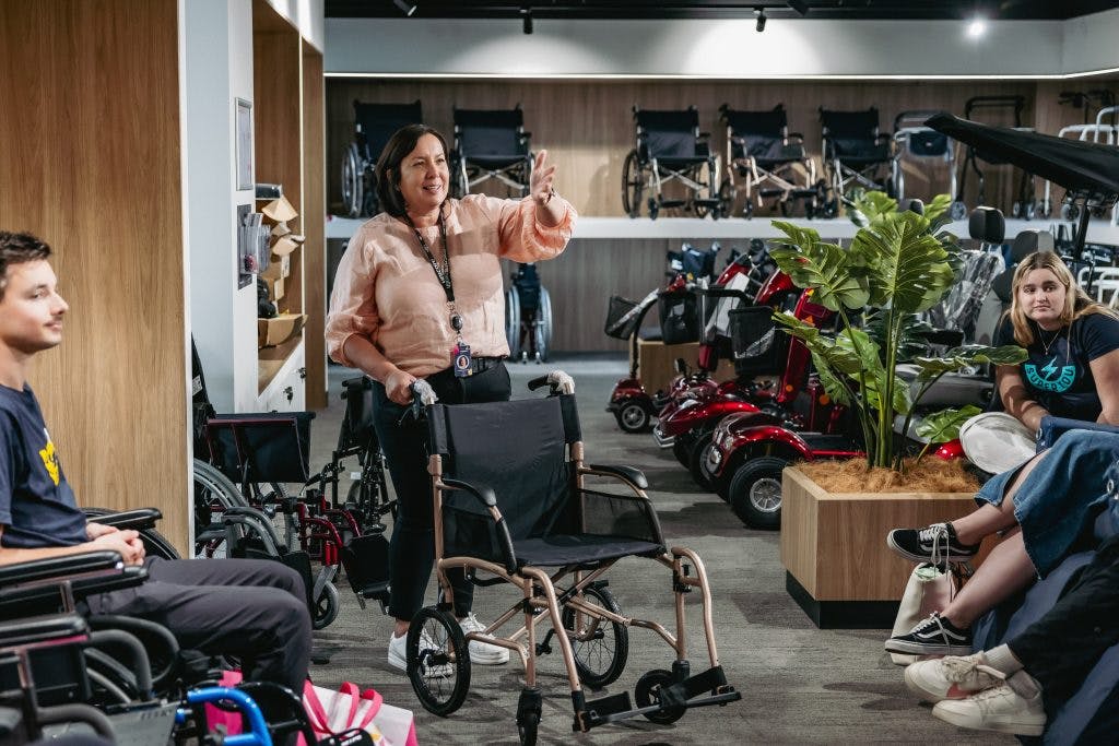 Unicare Health Clinical Educator Annette Dumble answers SuperYou Therapy student OTs' questions about the Aura wheelchair