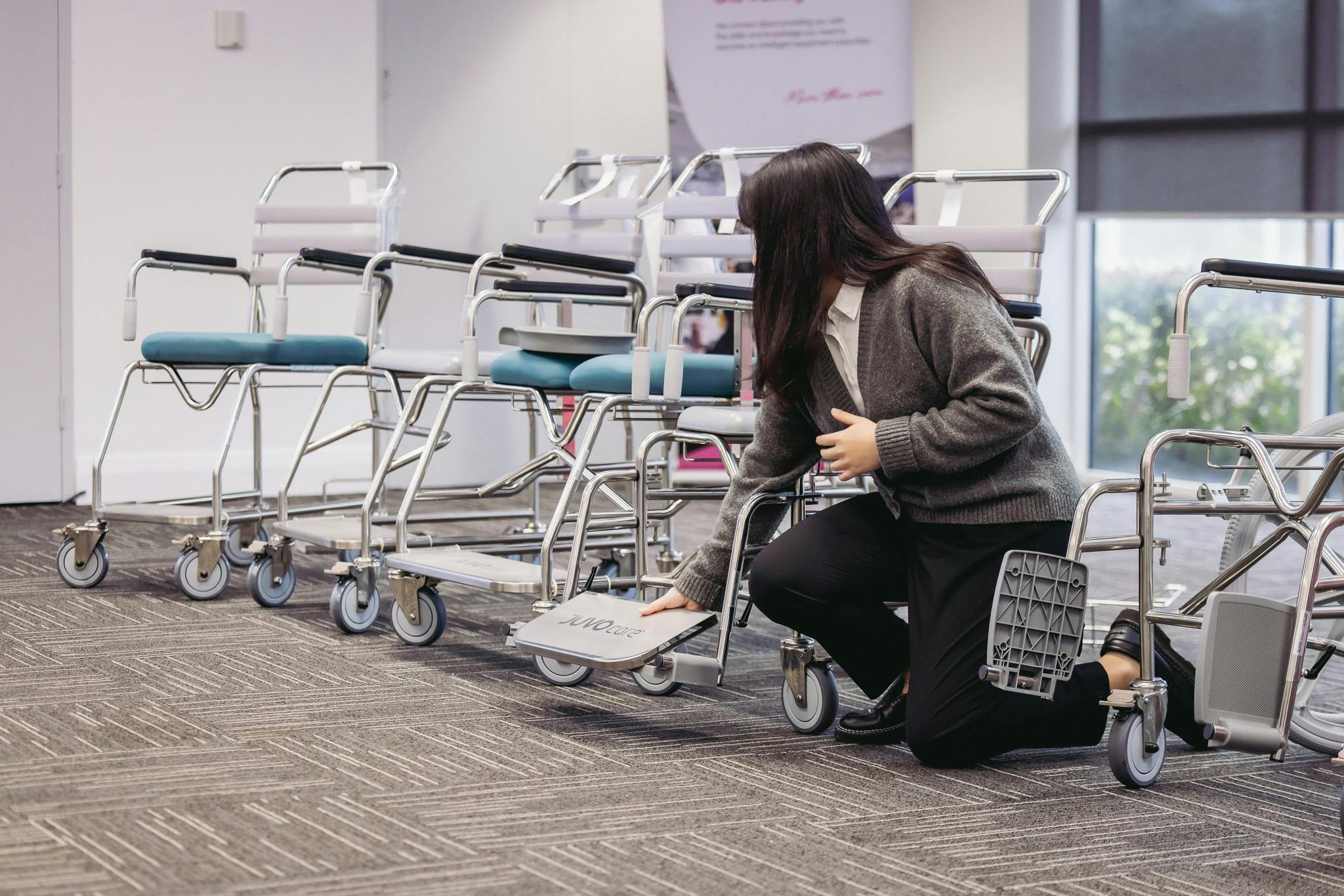 Crystal introducing Juvo's anti slip weight bearing foot plate