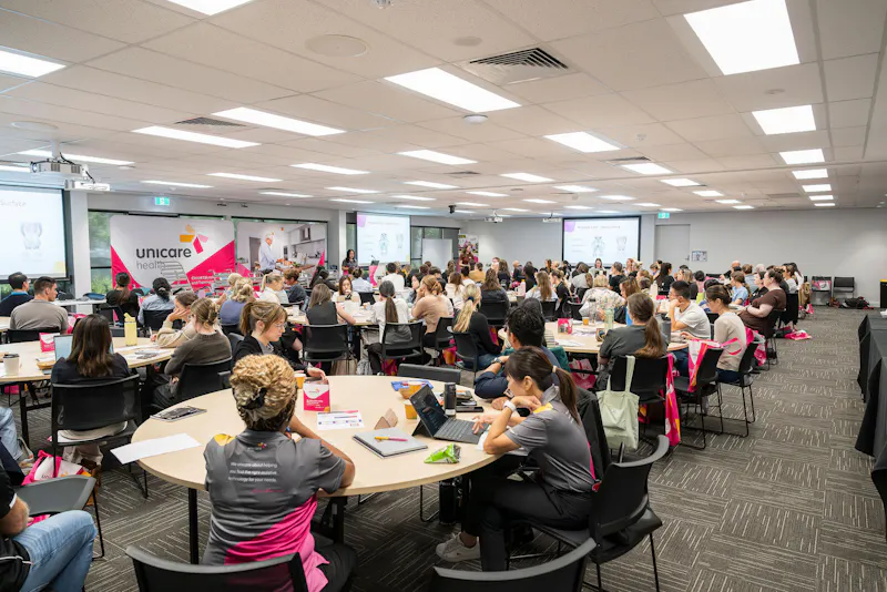 Occupational Therapists and Physiotherapists attending Unicare Health bathroom mobility and home modifications CPD training workshop at Technology Park Function Centre in Bentley Perth WA