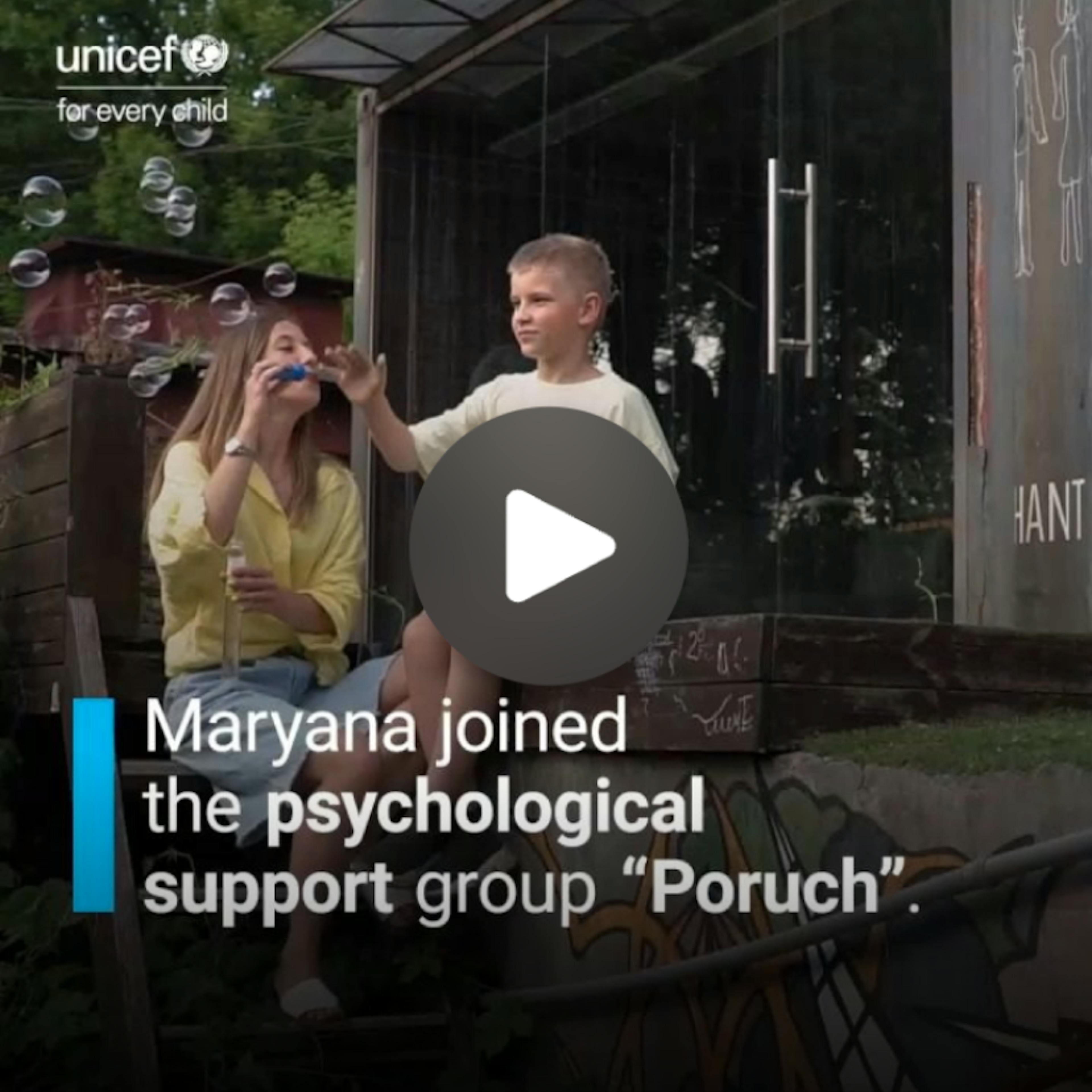 Health & Medicine- Maryana, who found support in UNICEF project PORUCH, Ukraine