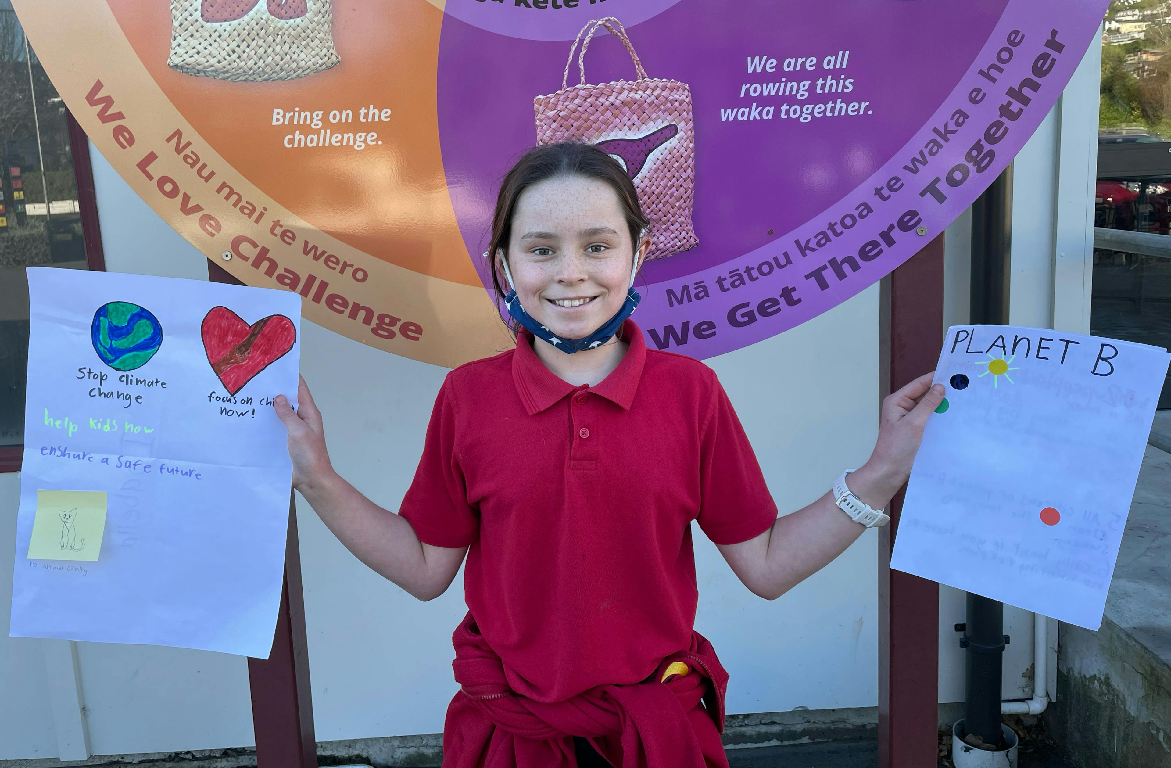 Kiwi Kid taking part in child rights activity with UNICEF