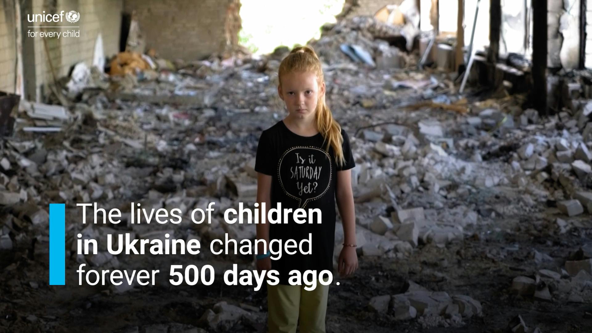 The lives of children in Ukraine changed forever 500 days ago