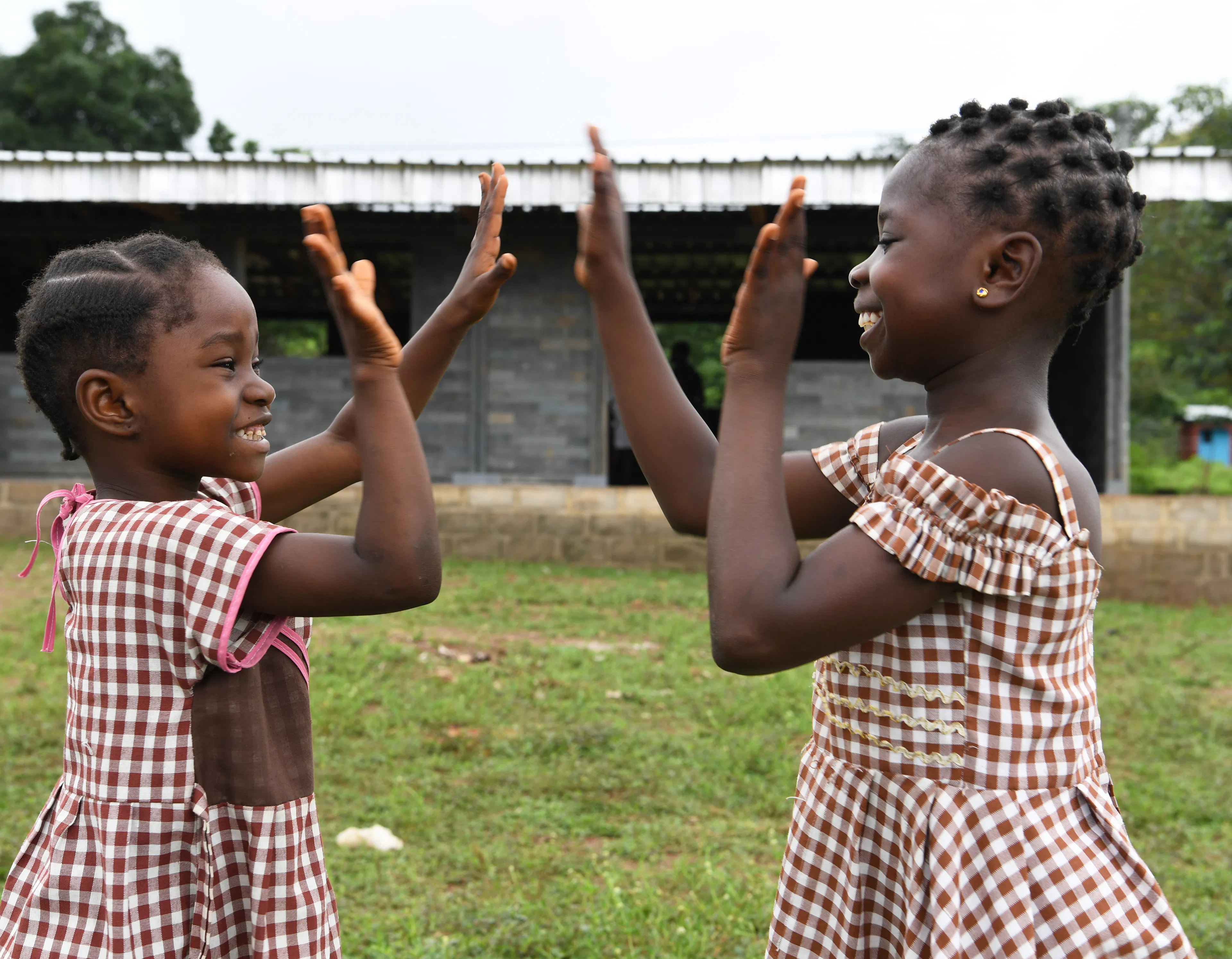 Education- Children are very happy with their new classes in Sangouine, a village in the West of Côte d'Ivoire