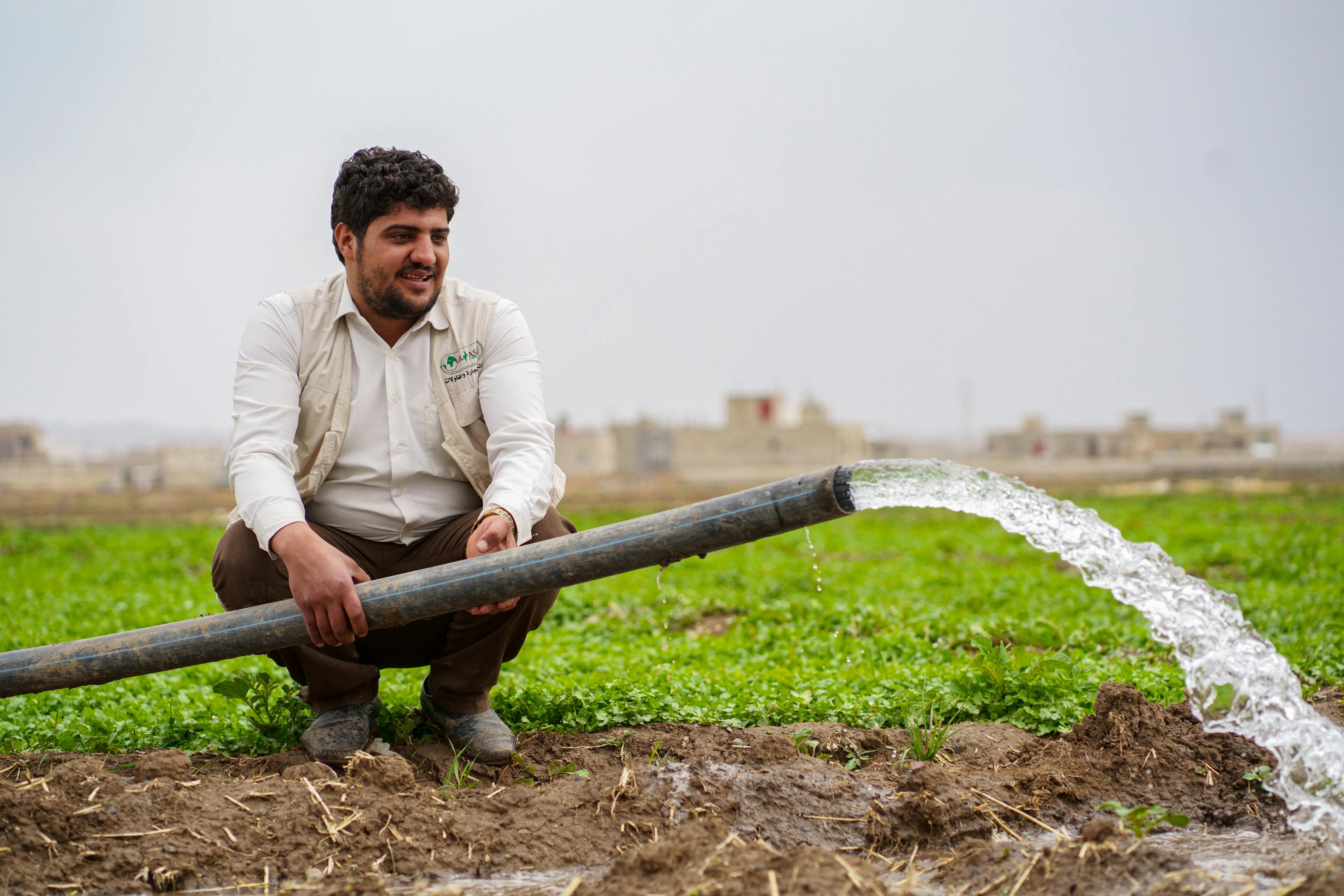 Mohammed Hasan, the head of the maintenance and operation department, of the Dhamar Solar Water Tower, Yemen.