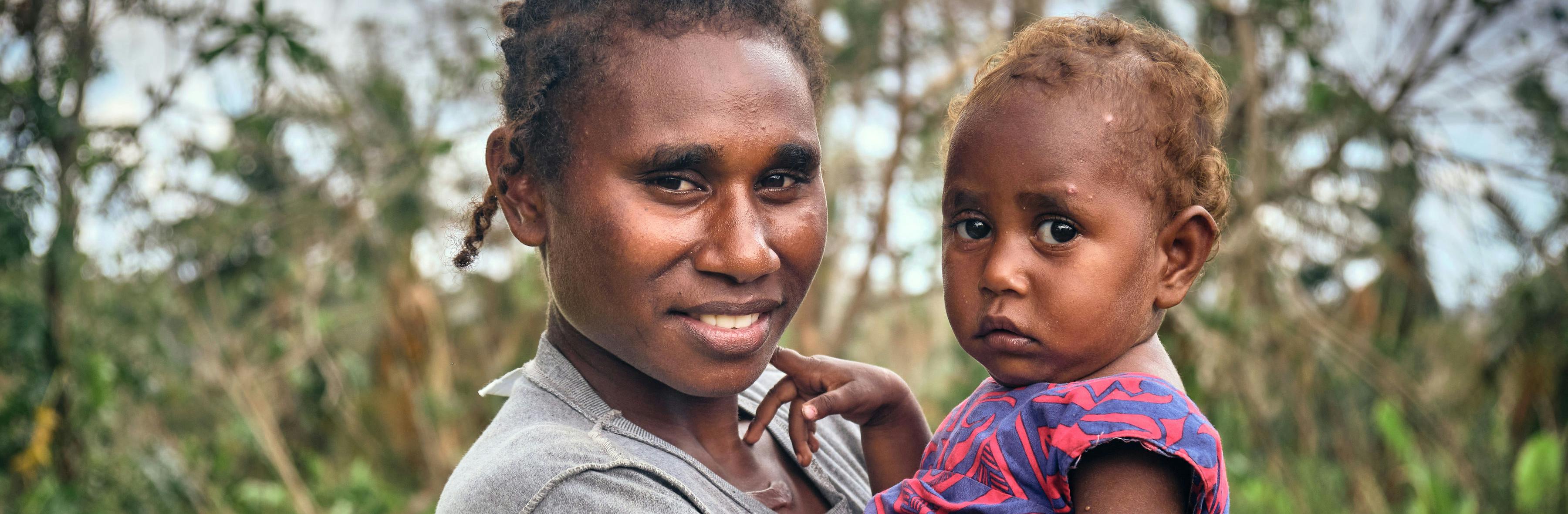 Jerolein (1 yr) and her mother Nancy are finally getting her vaccines that she missed out on when COVID disrupted services last year 2022.