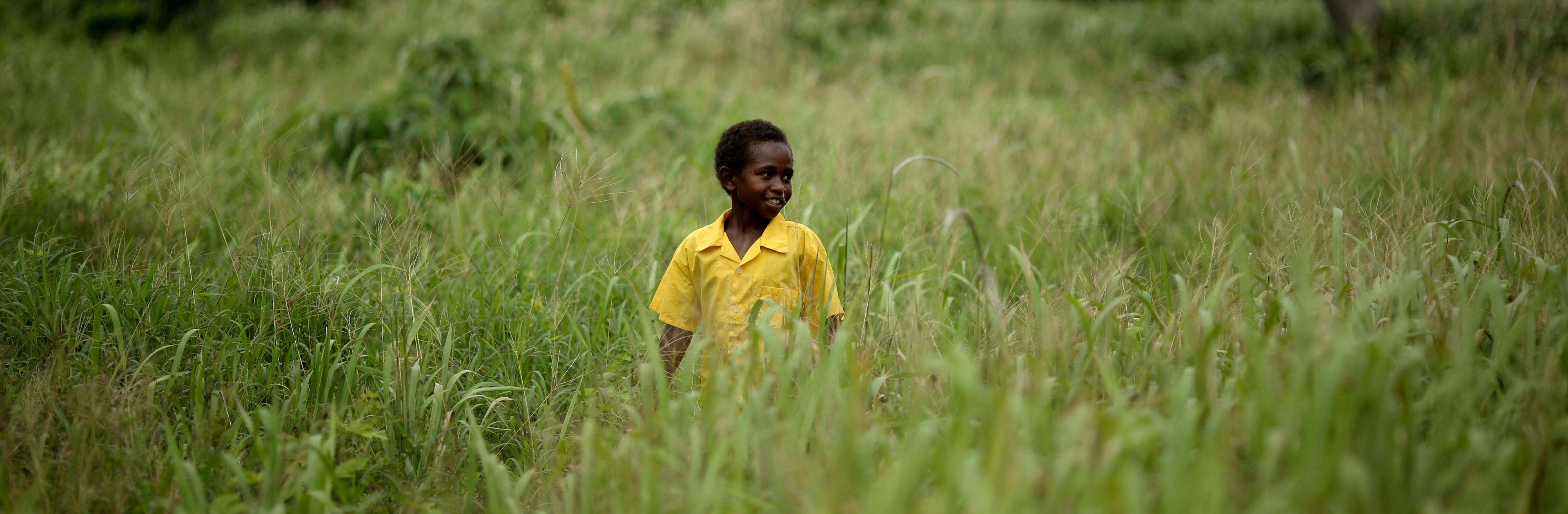 Corporate Partnerships- John Issac, 9, lives near Kings Cross, a remote village on the island of Tanna in Vanuatu