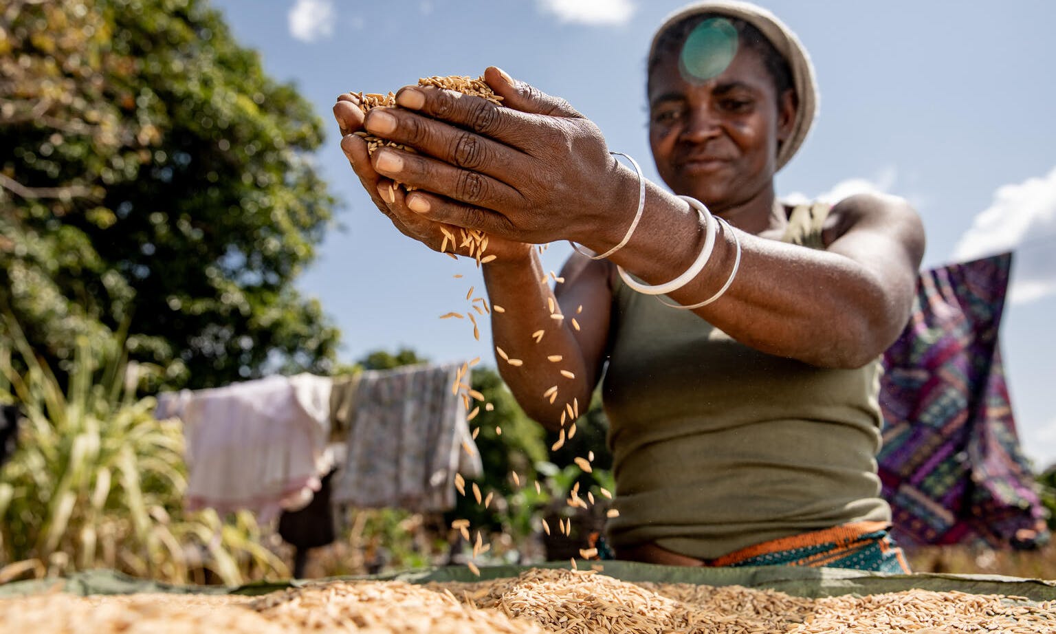 Kamana Mundia (43 yrs) is part of the farming cooperation which is part of the SUN PHASE II project in Zambia, a four year program supported by UNICEF and other UN and government agencies.