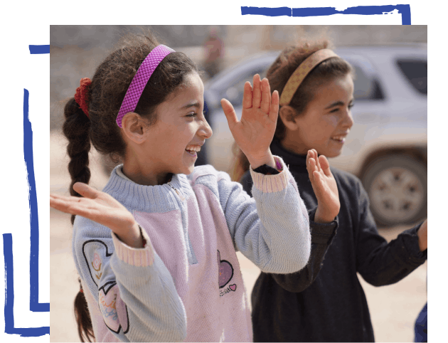 Health & Medicine- Children in Killi Camp in Idlib province of Syria take part in recreational activities and psychosocial support sessions for children affected by the earthquake, provided by the specialized protection teams of UNICEF partner Shafak Organization.