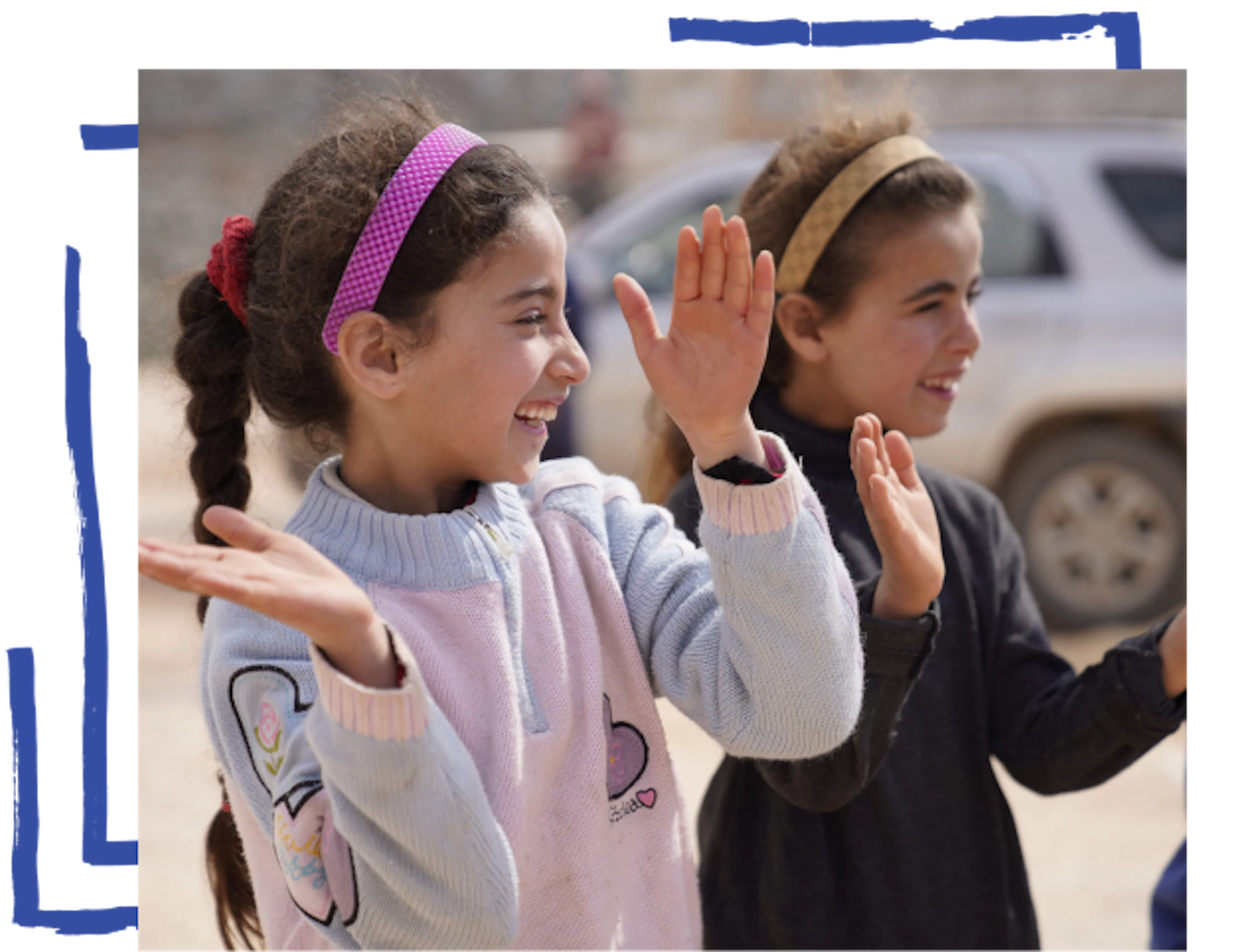Health & Medicine- Children in Killi Camp in Idlib province of Syria take part in recreational activities and psychosocial support sessions for children affected by the earthquake, provided by the specialized protection teams of UNICEF partner Shafak Organization.