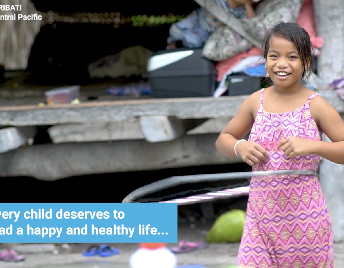 Corporate Partnerships- The UNICEF Australia and Pacific teams travelled an arduous journey by plane, boat and truck with our partners from Rotary International, Australia and New Zealand to one of UNICEF’s most remote field offices in the world, Kiribati