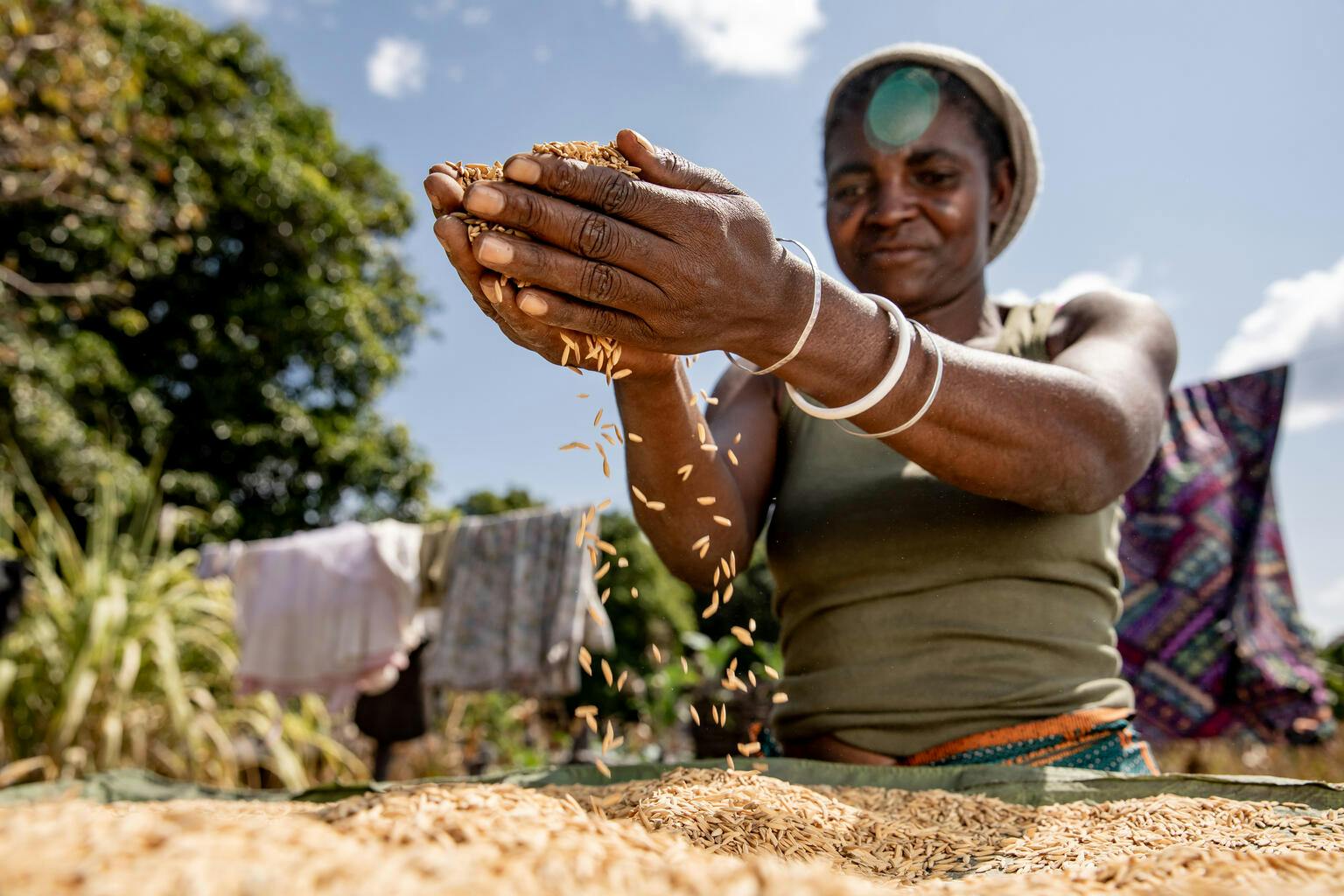 Kamana Mundia is part of the Scaling up Nutrition project which is teaching women how to farm their land using locally occurring crops.“ I really appreciate the knowledge I have been taught in both growing and preparing meals for the family.” says Kamana. 