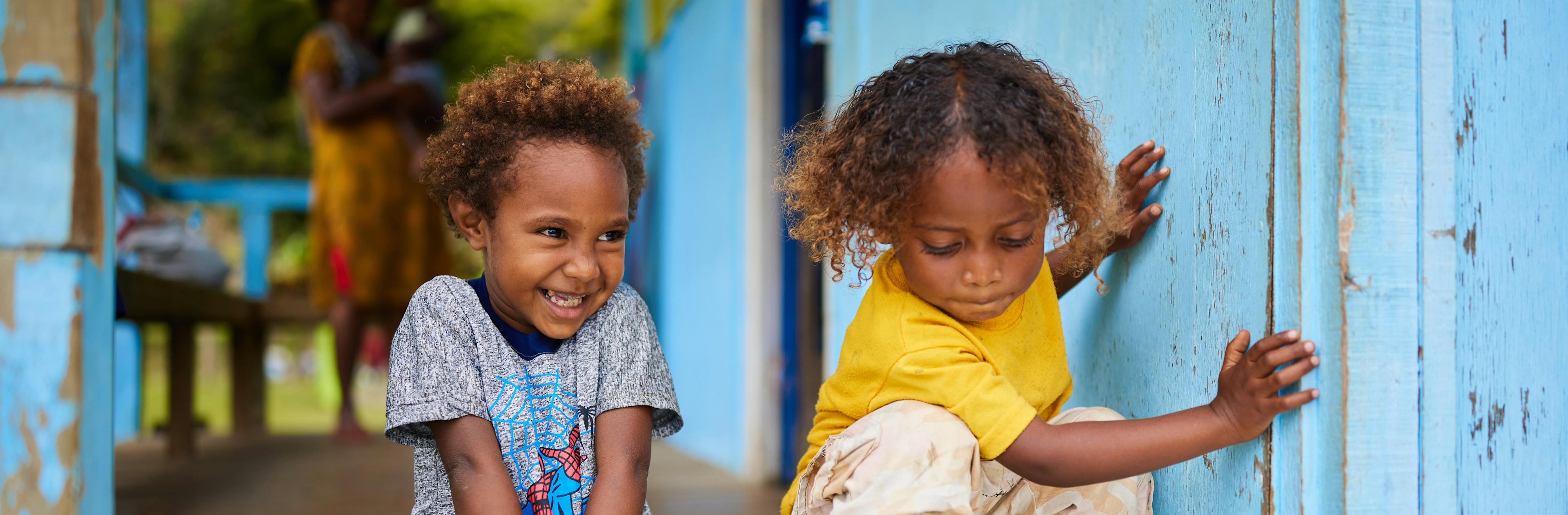 In a remote mountain village in Papua New Guinea's, 20-year-old Kalol brings her three-year-old son Apsalam for a regular check-up at their local Health Centre.
