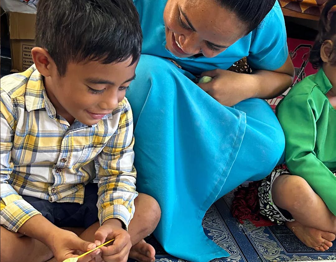 Piola was one of 200 early childhood teachers in Tonga trained on a new curriculum called ‘Learning through Play the Heilala Way’.