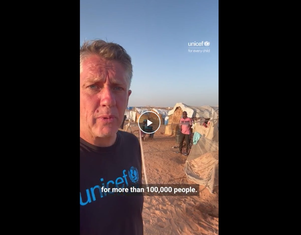 100,000 Sudanese people are living in this IDP camp in Chad.