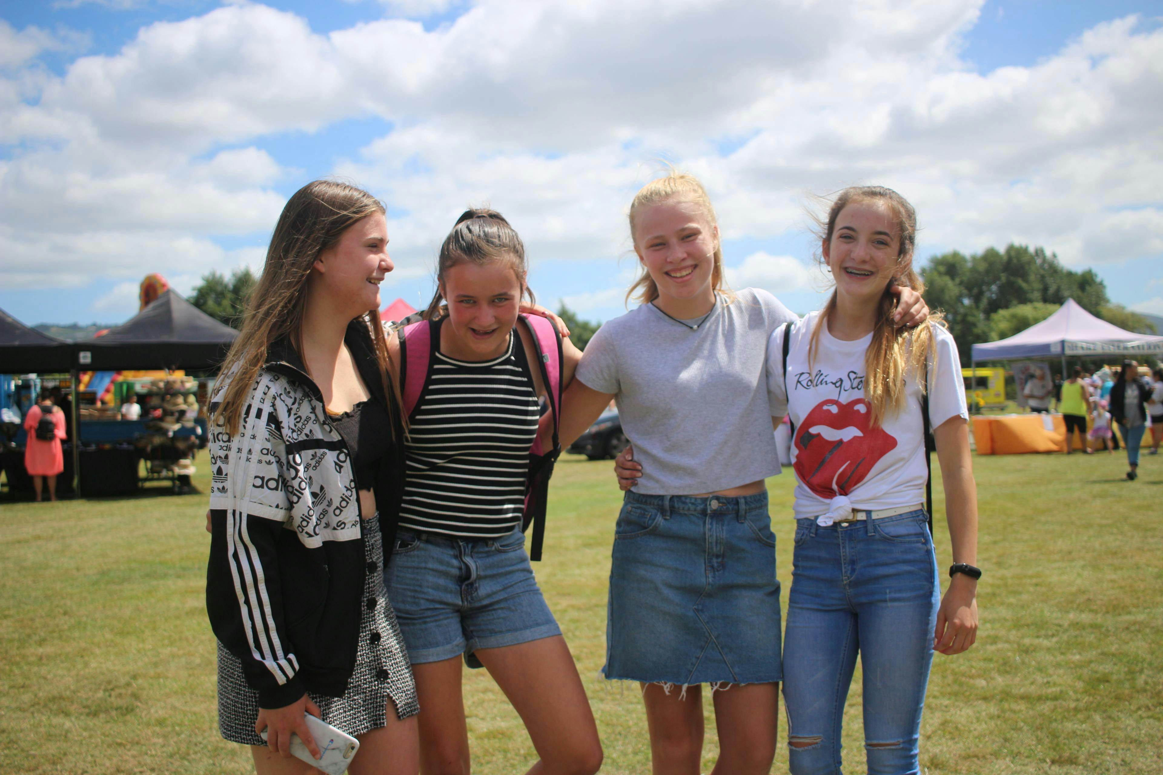 A group of young girls laughing at our event in Lower Hutt