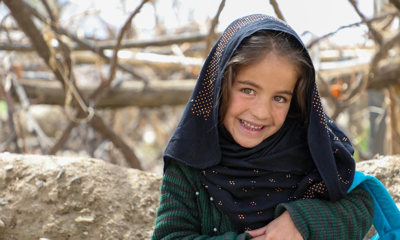 The girls at Gulab Khail Village's community-based accelerated learning centre in Maidan Wardak Province have recently completed primary grade one and have just begun primary grade two.