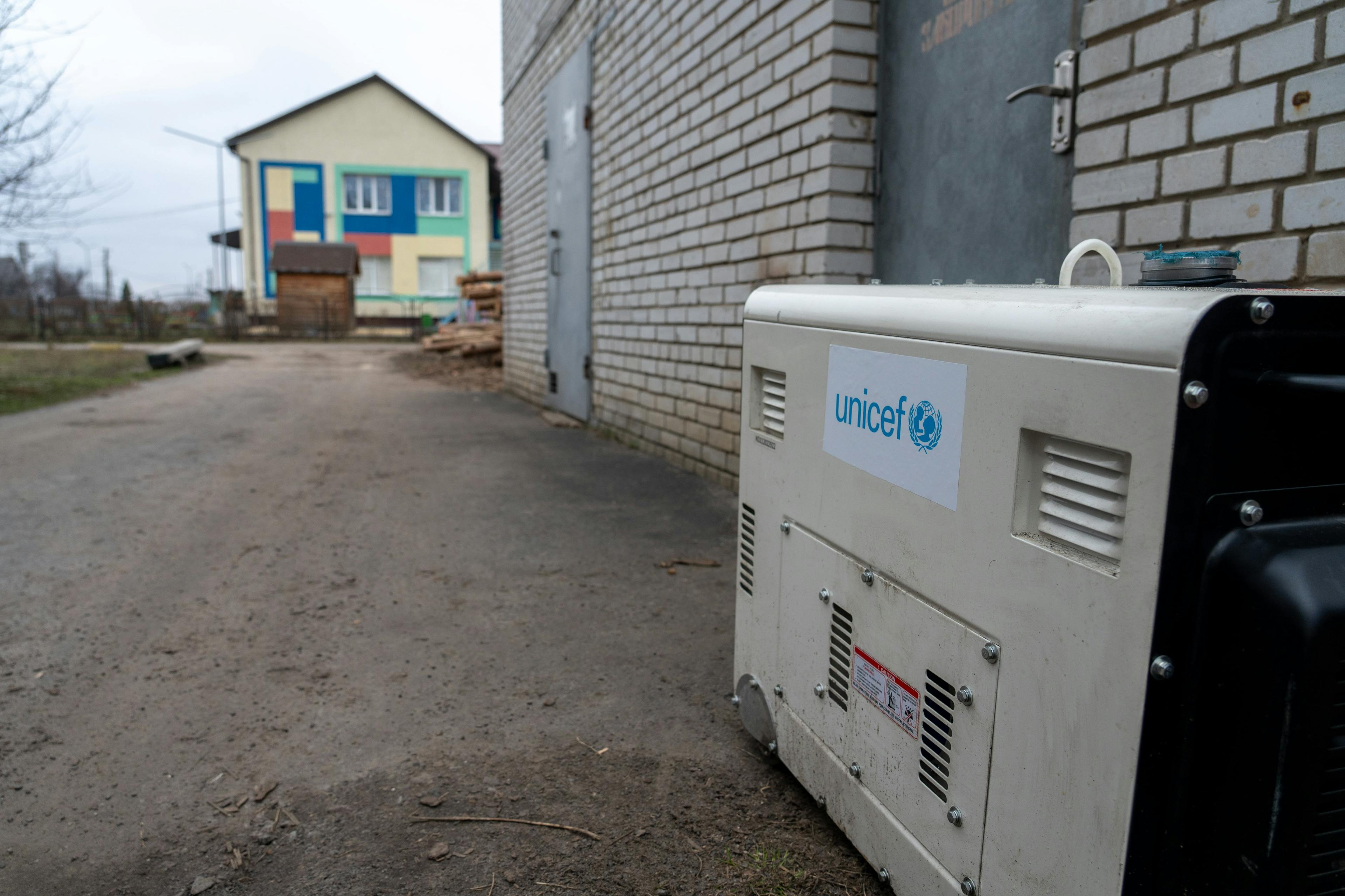 UNICEF is providing generators to educational facilities in Ukraine to ensure that children continue to have access to education.