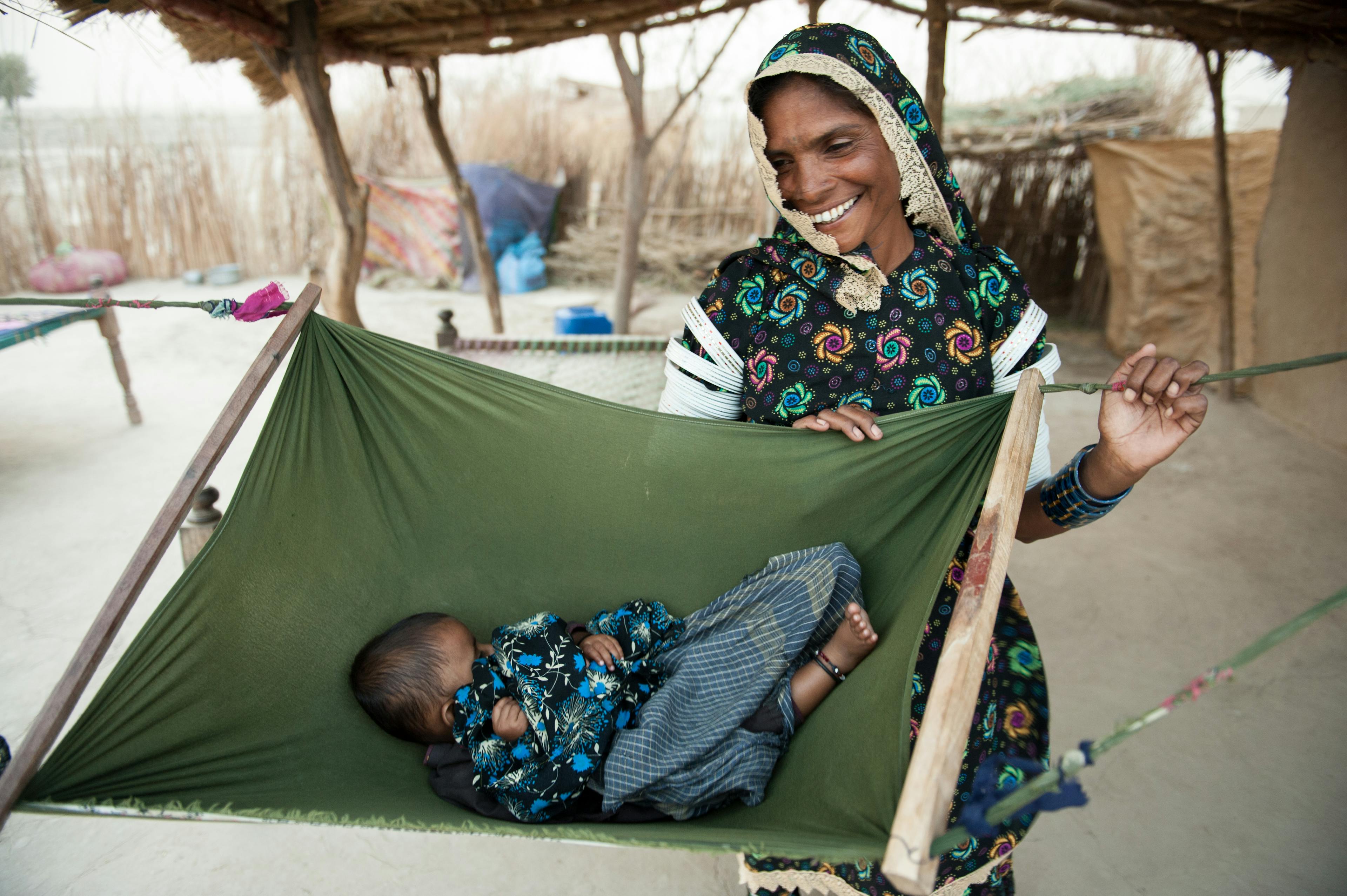 Mother Guli’s newborn, Bhagwati, was unwell but is happy and healthy now