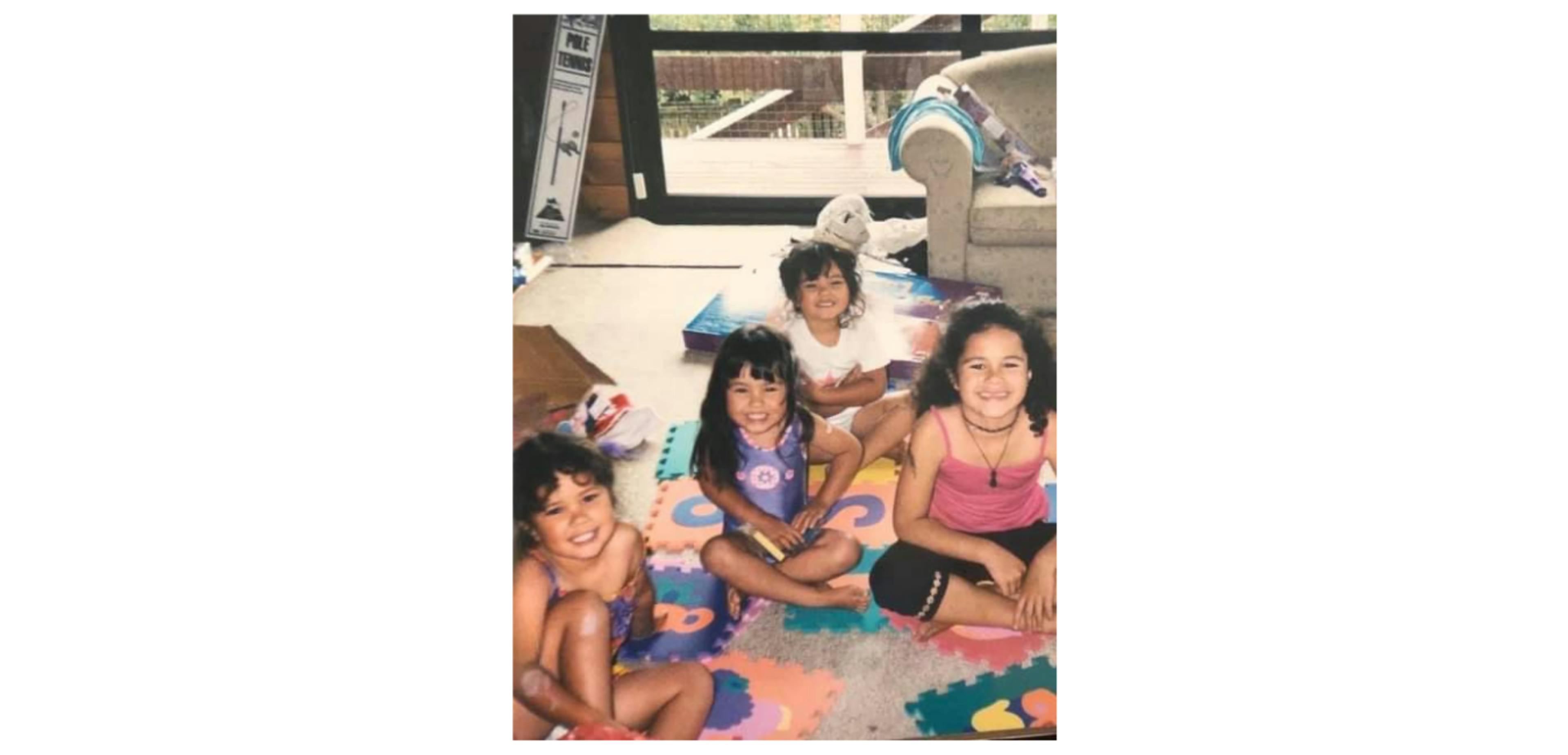 A family photo of Paige Tapara with her siblings.