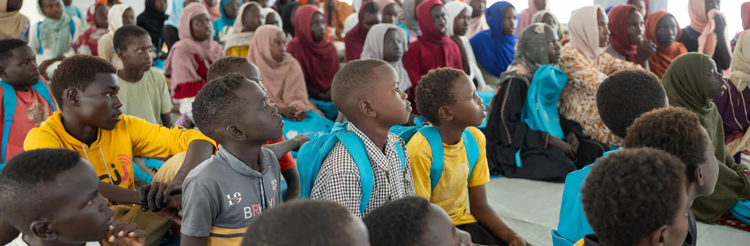 Children learning in Sudan