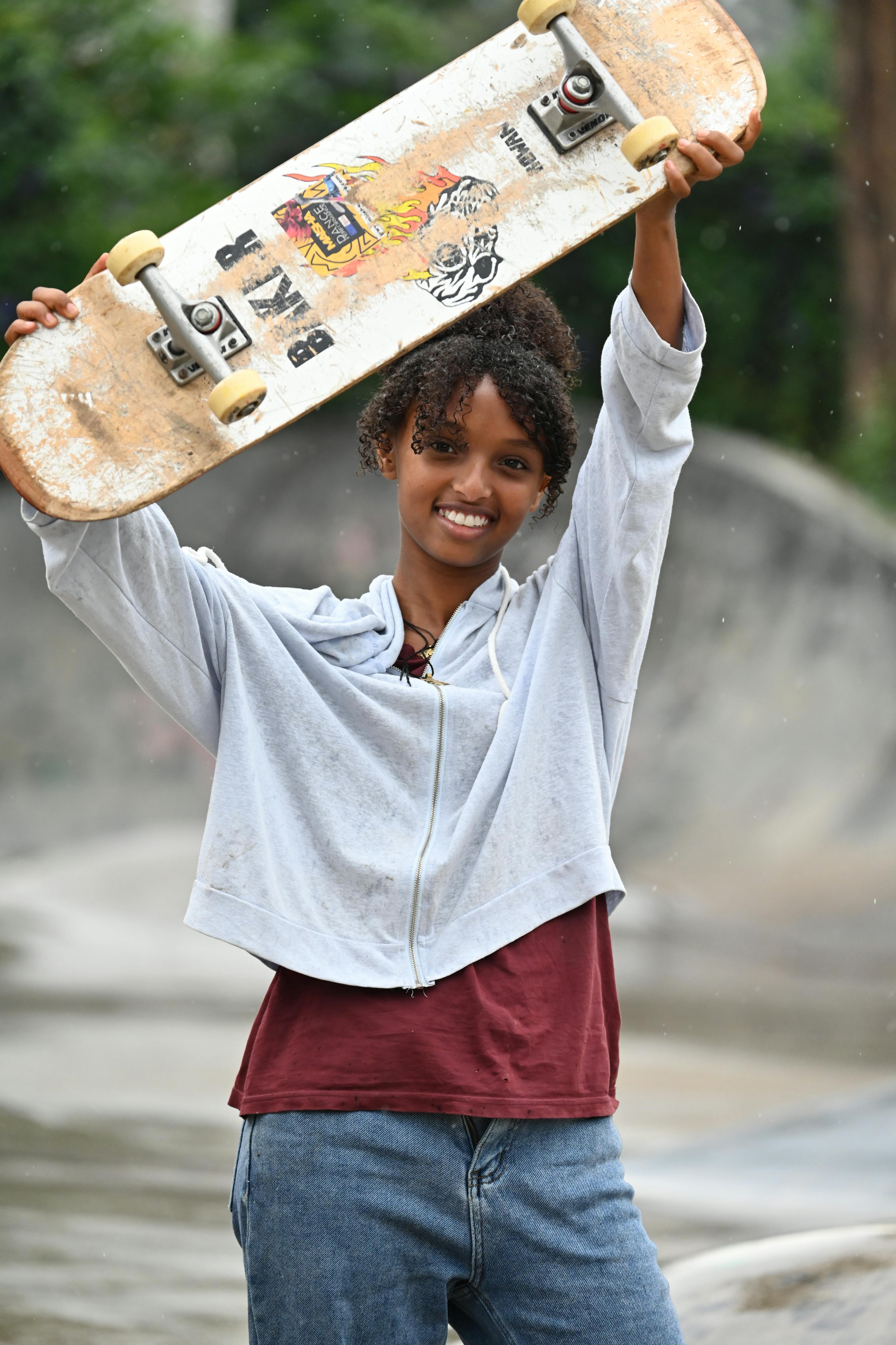 Mekdelawit Asrat, a 17 year old girl, is skating, in Addis Ababa, the capital of Ethiopia.

