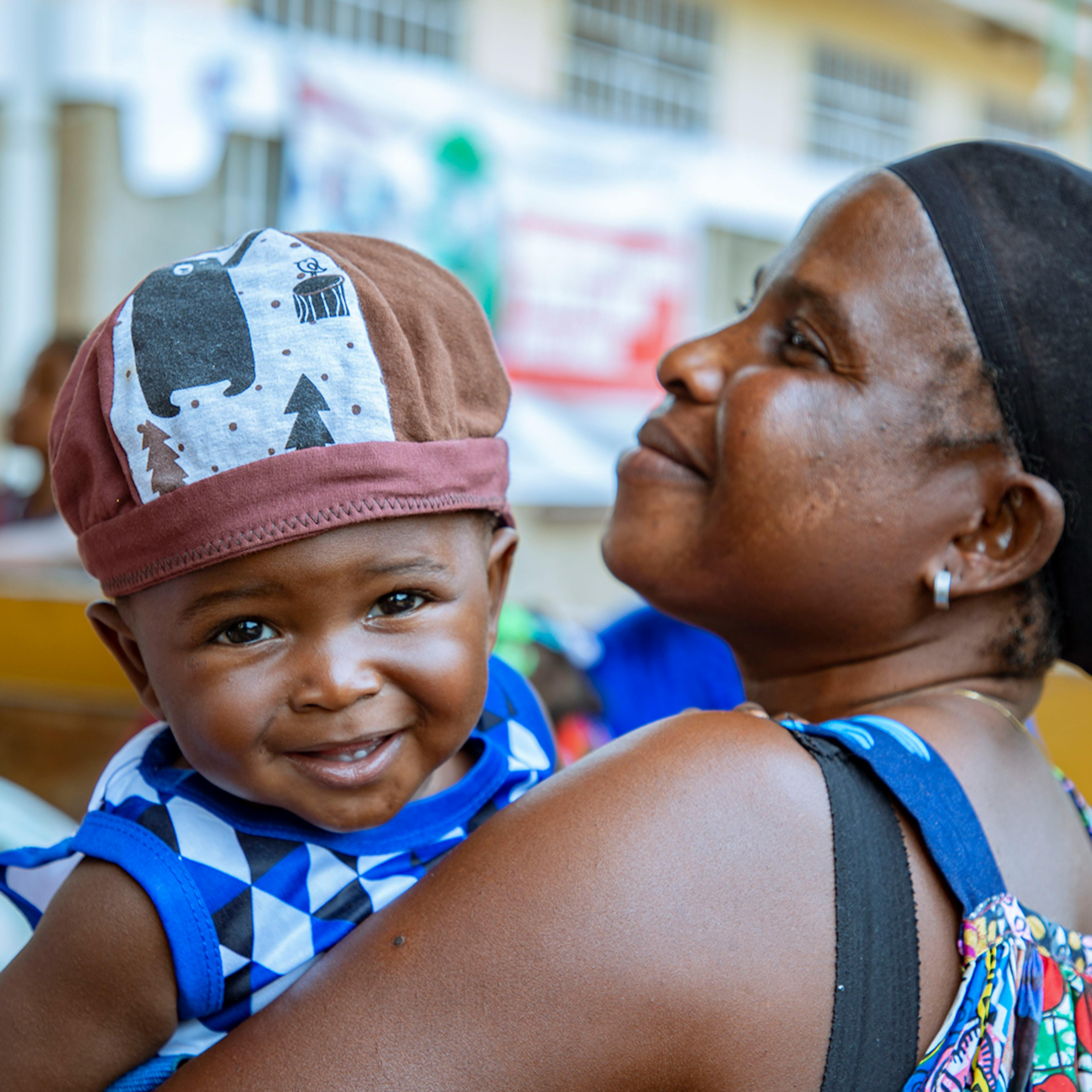 8-months-old Isaac is one of the first children to be vaccinated against malaria in Mbanza Ngungu, Kongo-Central Province, DR Congo, on October 31, 2024.