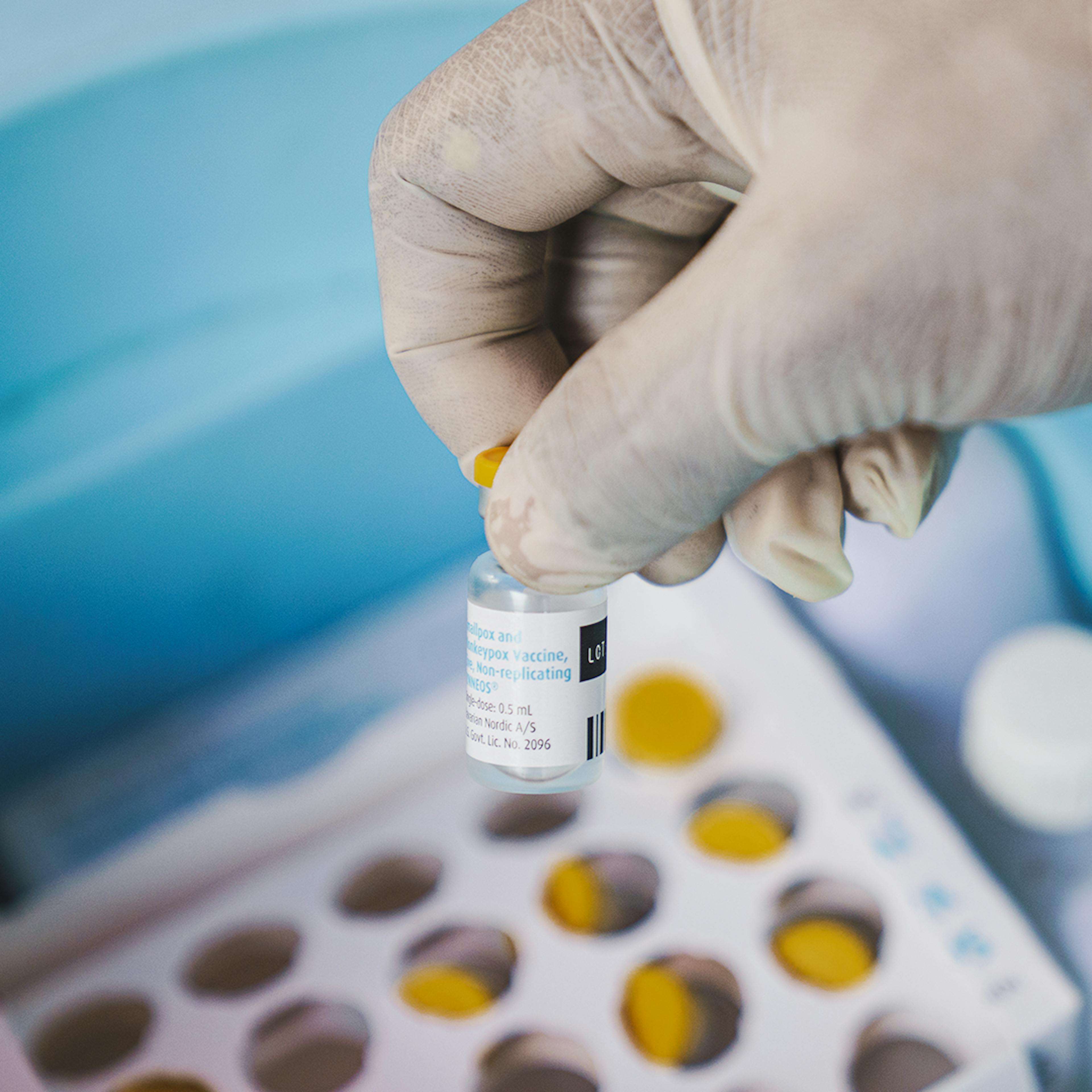 A healthcare worker prepares the mpox vaccine during the official launch ceremony of the mpox vaccination campaign at Goma Provincial Hospital in North Kivu province, DR Congo, on 5 October 2024.