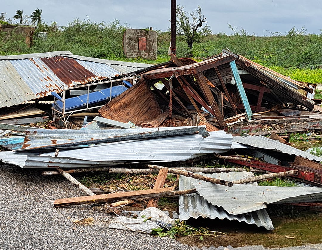 The impact on the coastal communities from Hurricane Beryl in the south of the island is evident.