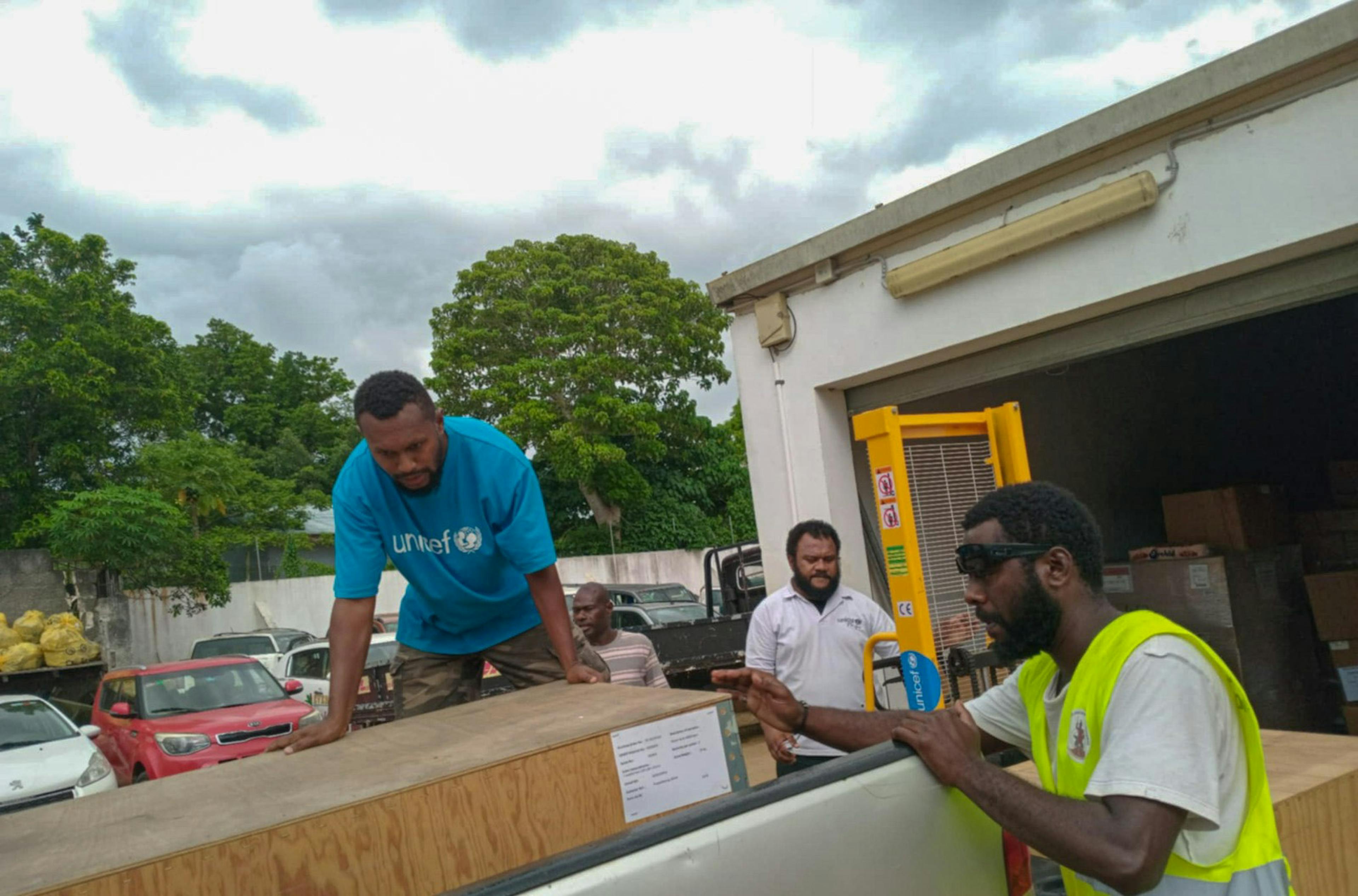 UNICEF supplies in Vanuatu