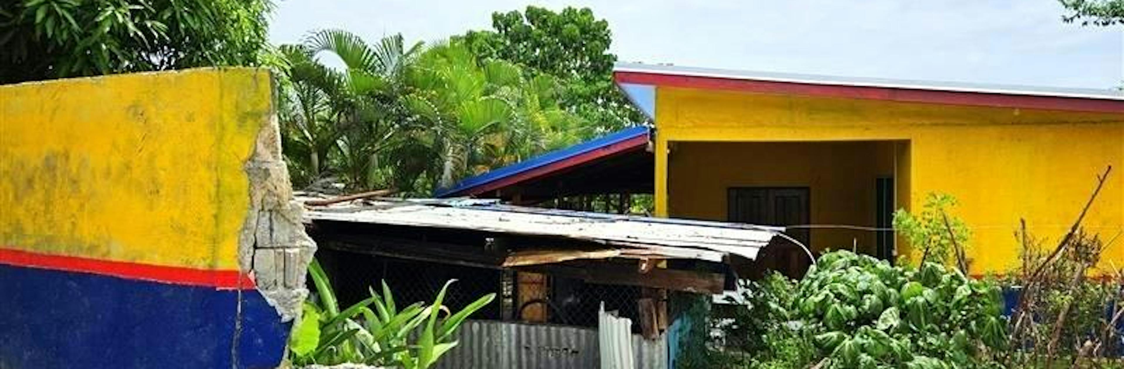 Building in Vanuatu badly damaged from 7.3 earthquake in Vanuatu