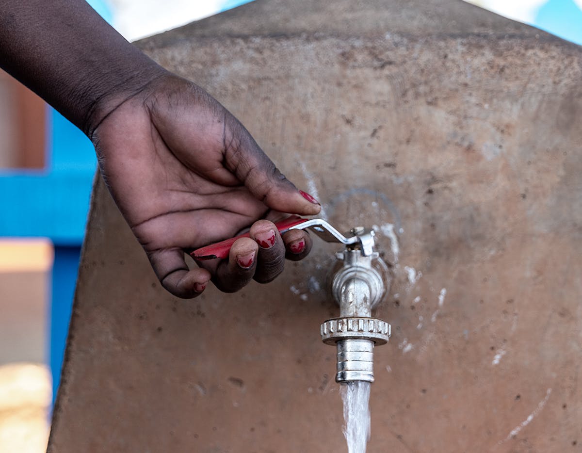 July 17, 2024 - Ankaranabo commune, Bekily District, Androy Region, Madagascar: Variana, 29, a mother of four and a farmer, is seen fetching water from one of the newly installed water faucets.