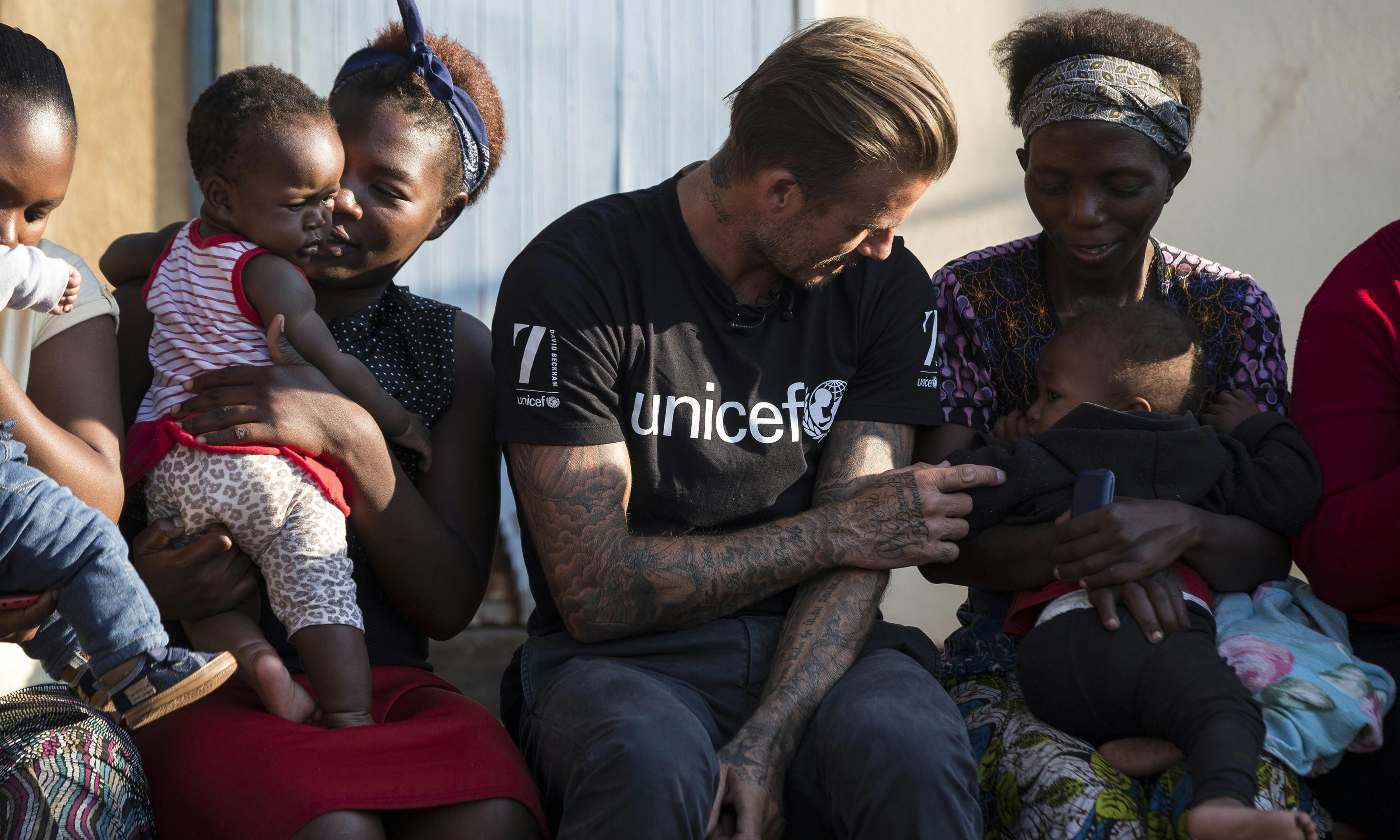 GWA David Beckham meets with families in Swaziland