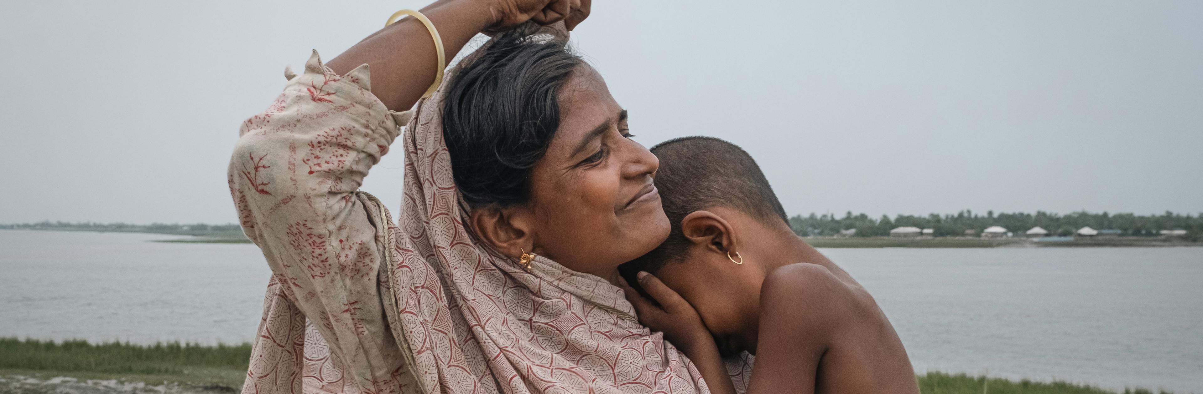 A mother and her child from Bangladesh