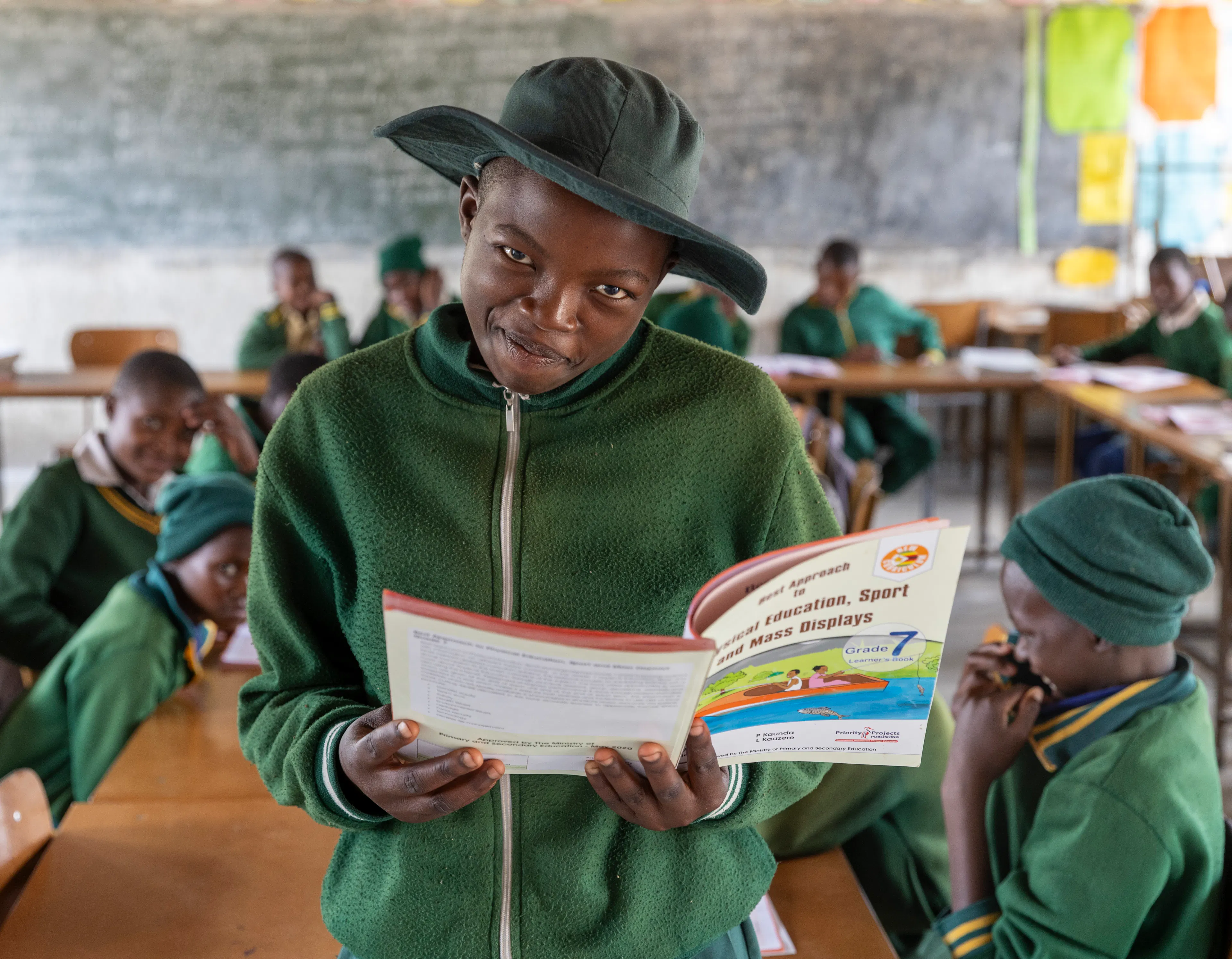 Children attend the Mapengani Primary school in Matebeleland South Province