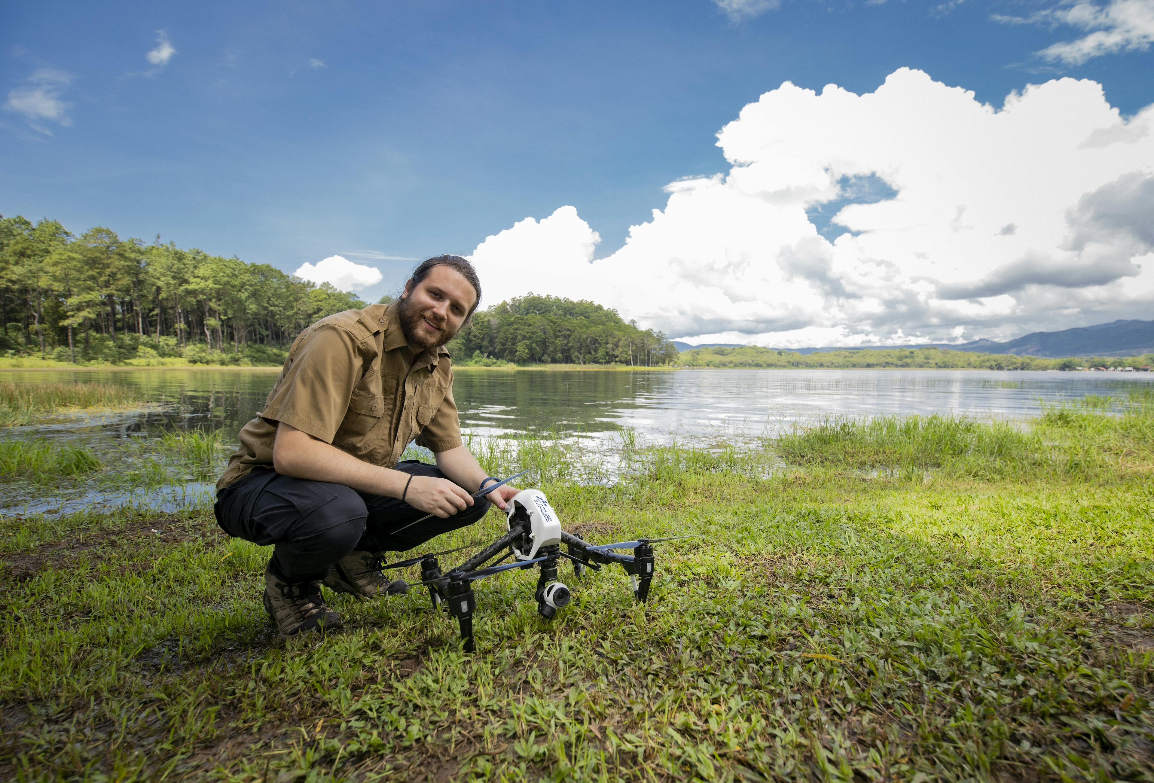 Dan Alvarez, drone engineer from the company Aerobots in Guatemala and team member of the UNICEF-led Dronebots project.