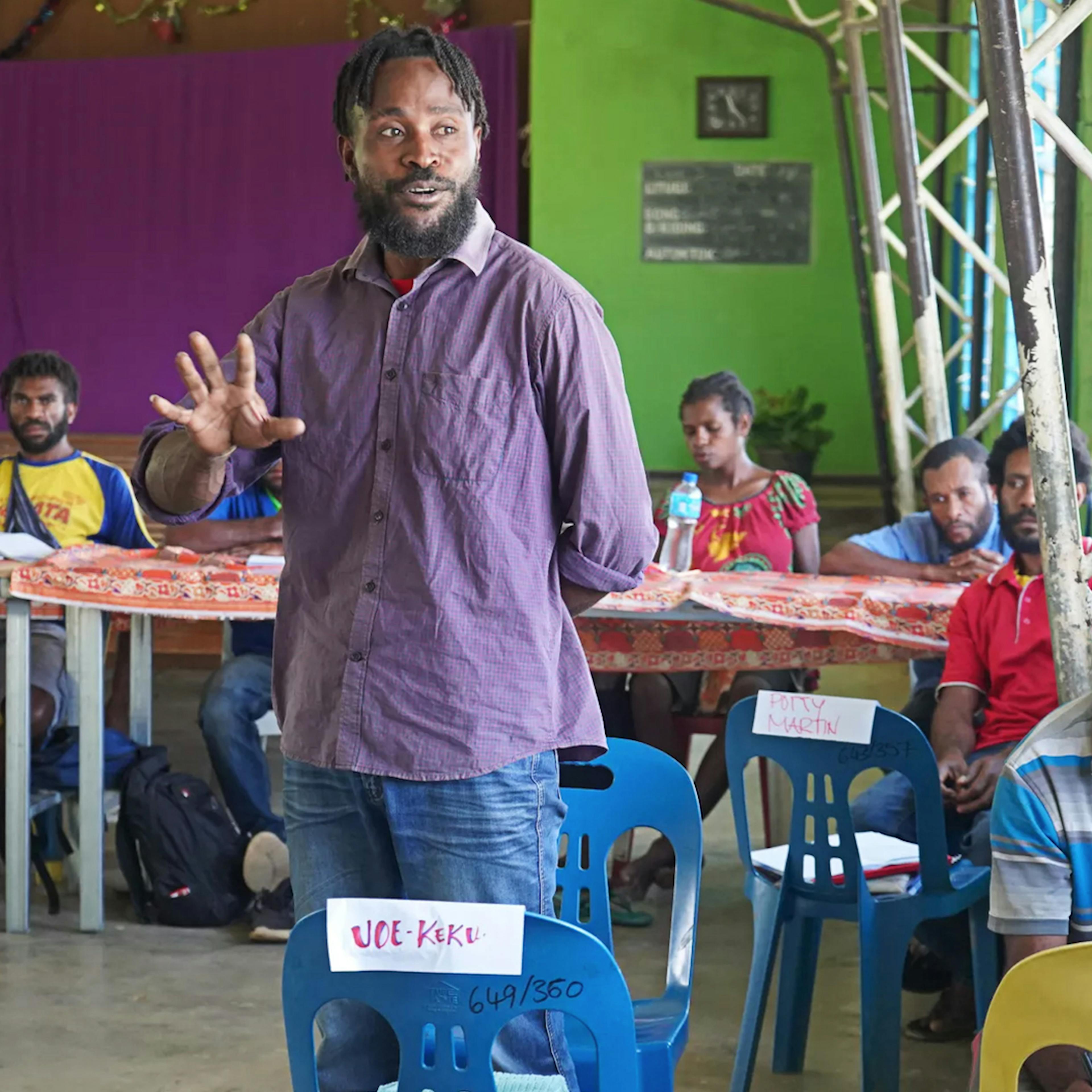 The power of positive parenting was a key takeaway for youth leader and father-of-three Joe Keku (32), after attending a UNICEF Parenting for Child Development orientation at Boana Station, Papua New Guinea.