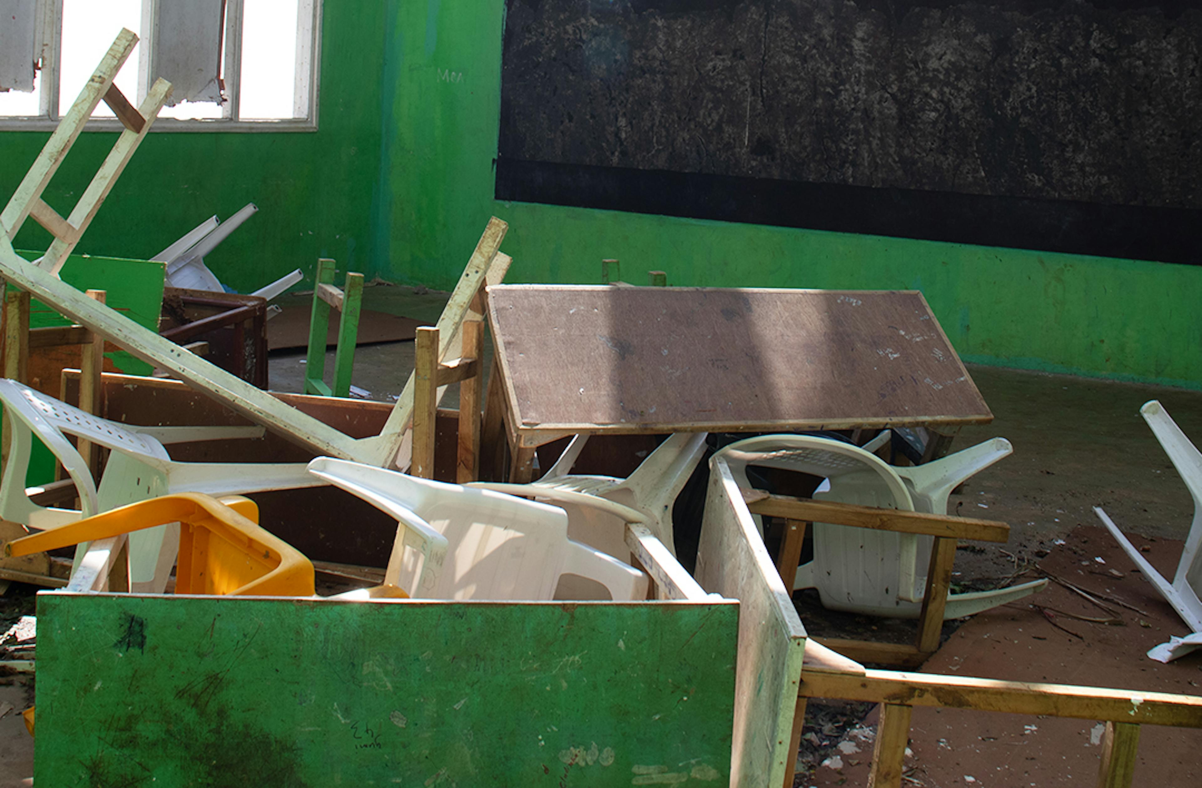 On 29th October, Damage in Melsisi, Pentecost Island, from Cyclone Lola adds to the destruction left by TC Harold. Some buildings, like the school's ablution blocks, were hit during TC Lola.