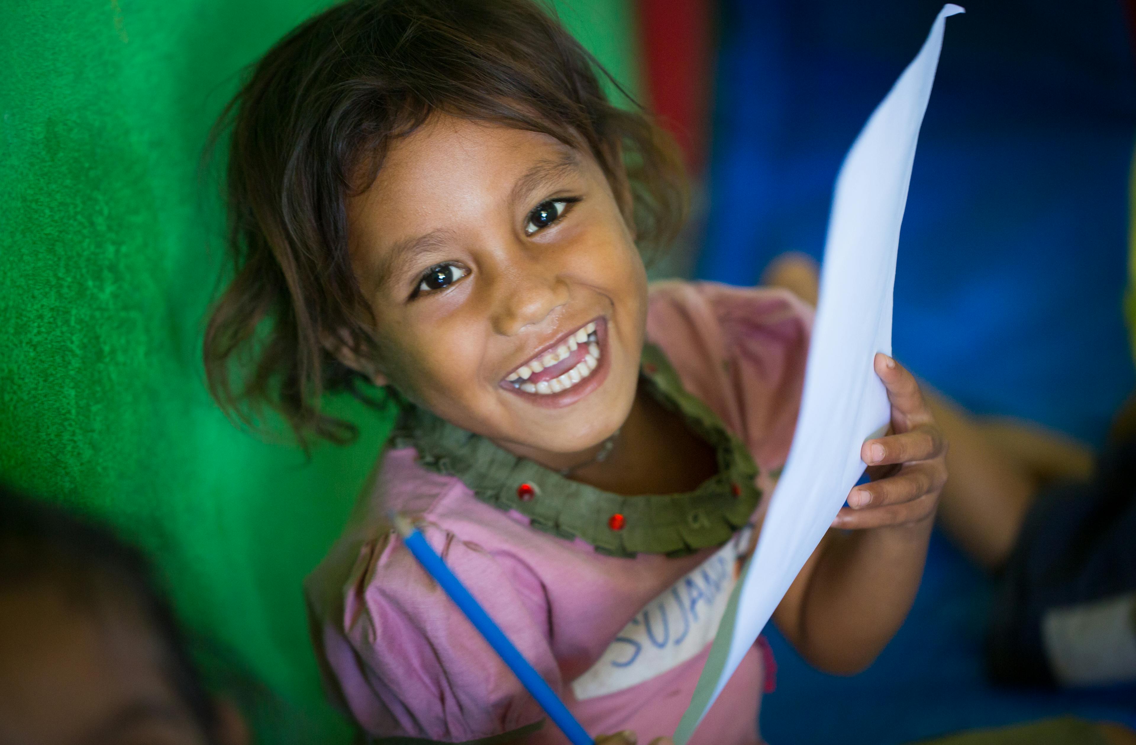 Preschool student in Timor-Leste.