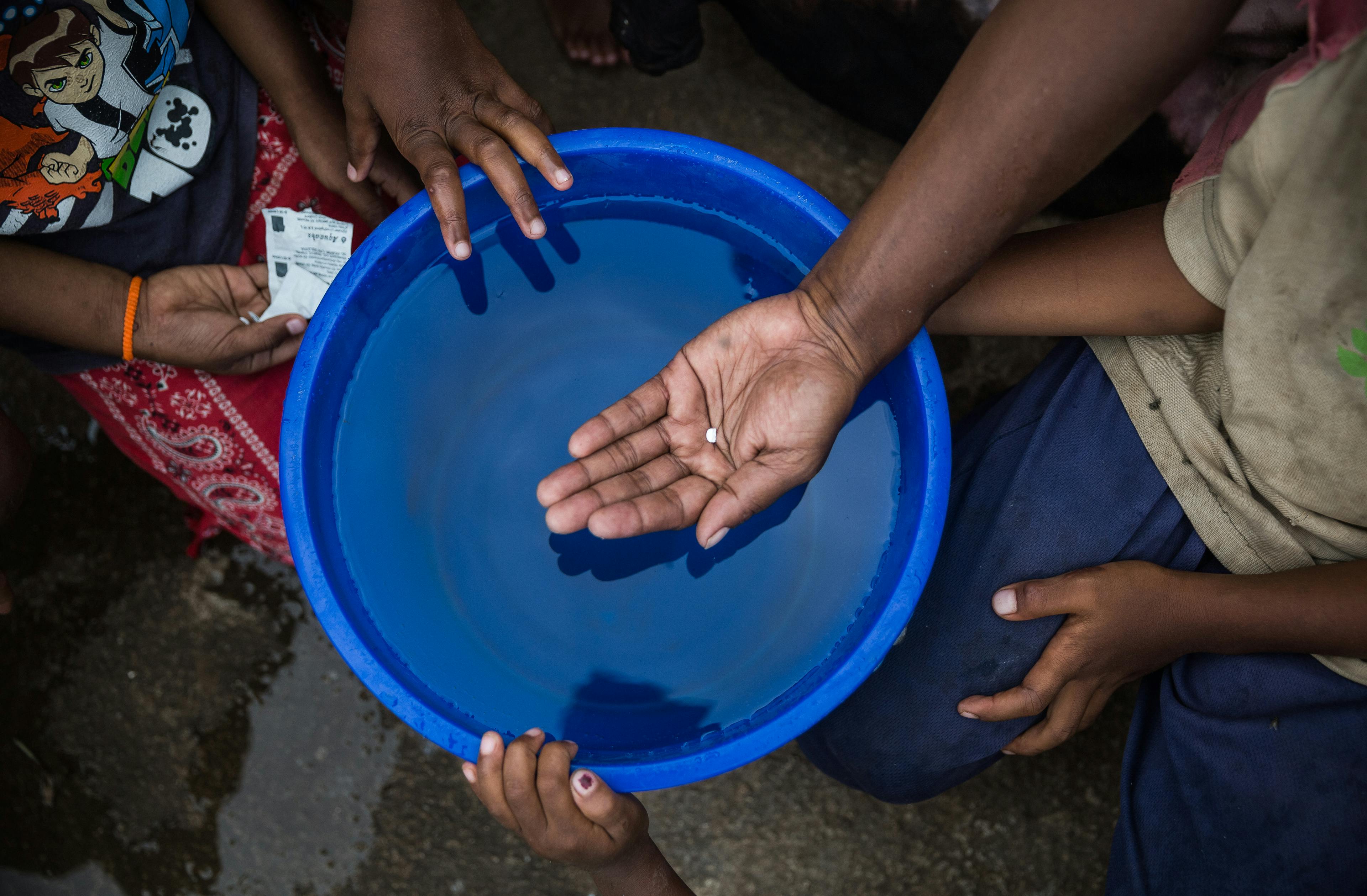 Water purification tablets were provided by UNICEF to supper many affected communities in Fiji.