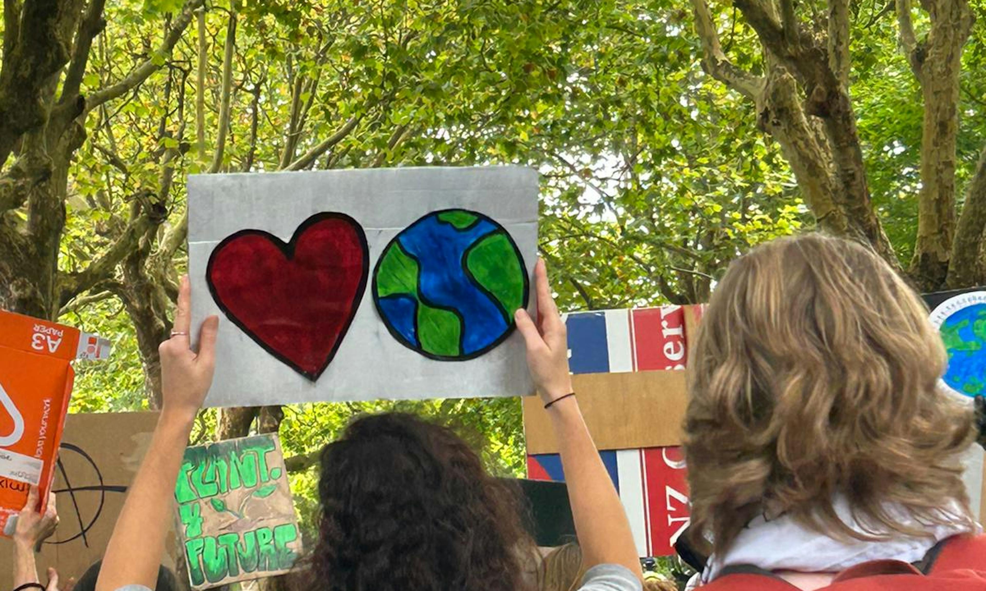 Young people protest at the School Strikes for Climate marches, across Aotearoa, earlier this year.