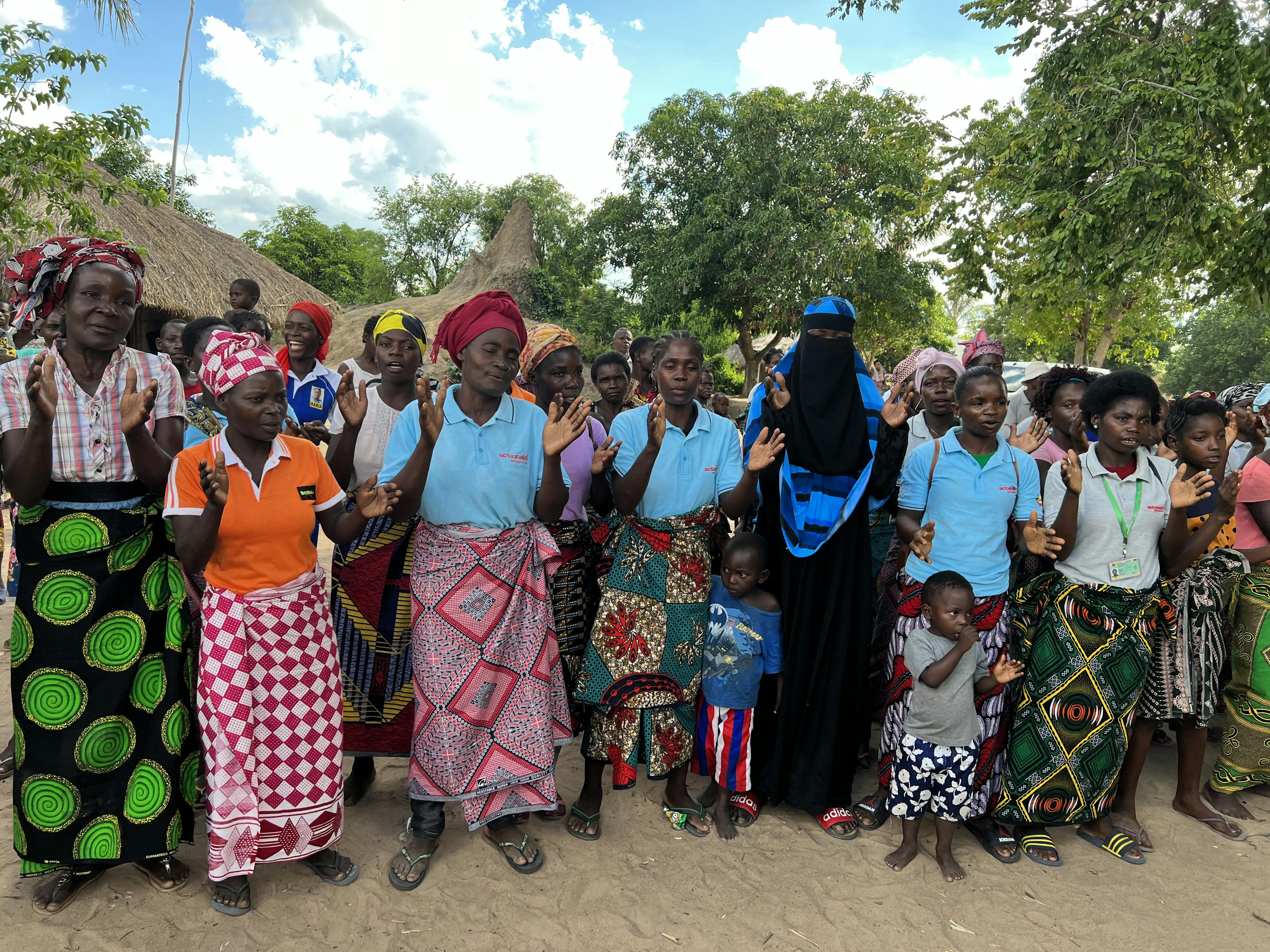 People of the local community at the centre supported by UNICEF in Namitangurine, Mozambique