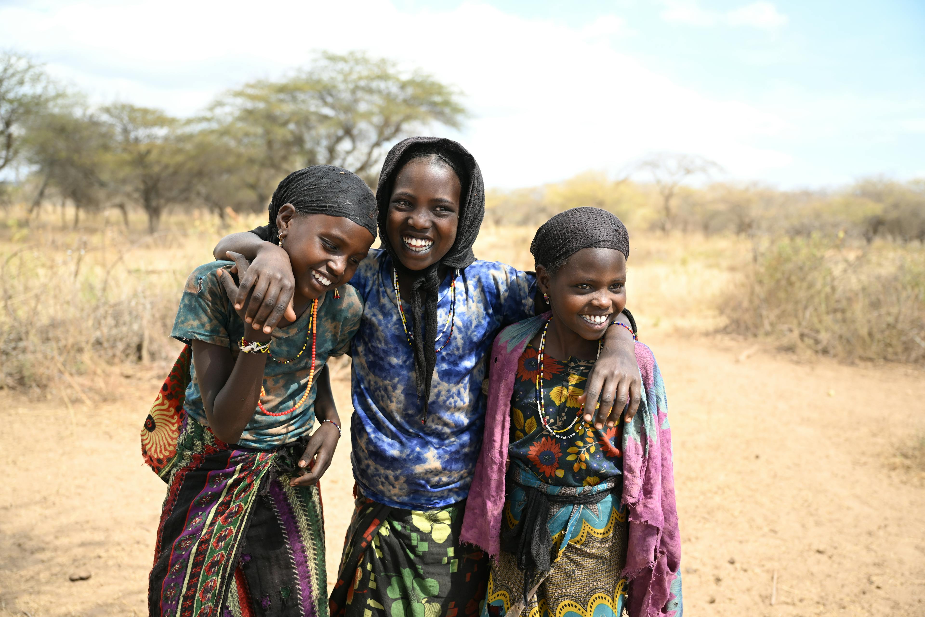 Children near a water supply system, in Arballa, in the Borena zone, Oromia region, in the south of Ethiopia.