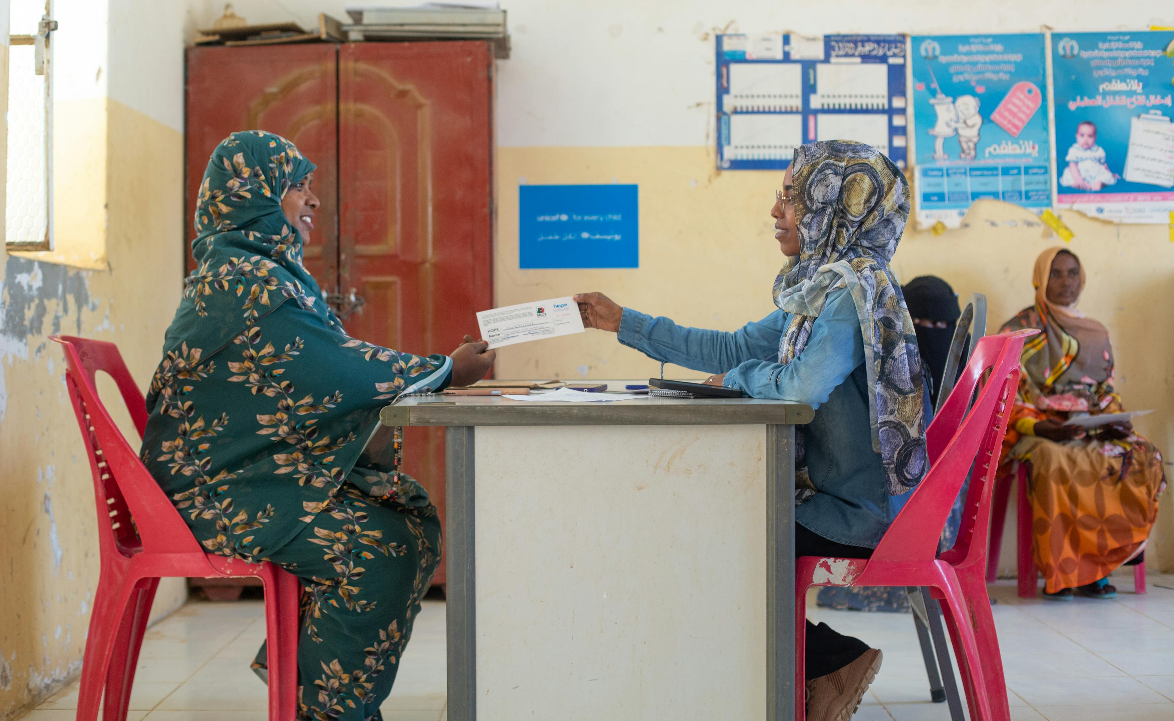 On 25 September 2024, pregnant women and lactating mothers are enrolled on UNICEF’s Mother and Child Cash Transfer Plus (MCCT+) an integrated social protection programme in River Nile state.