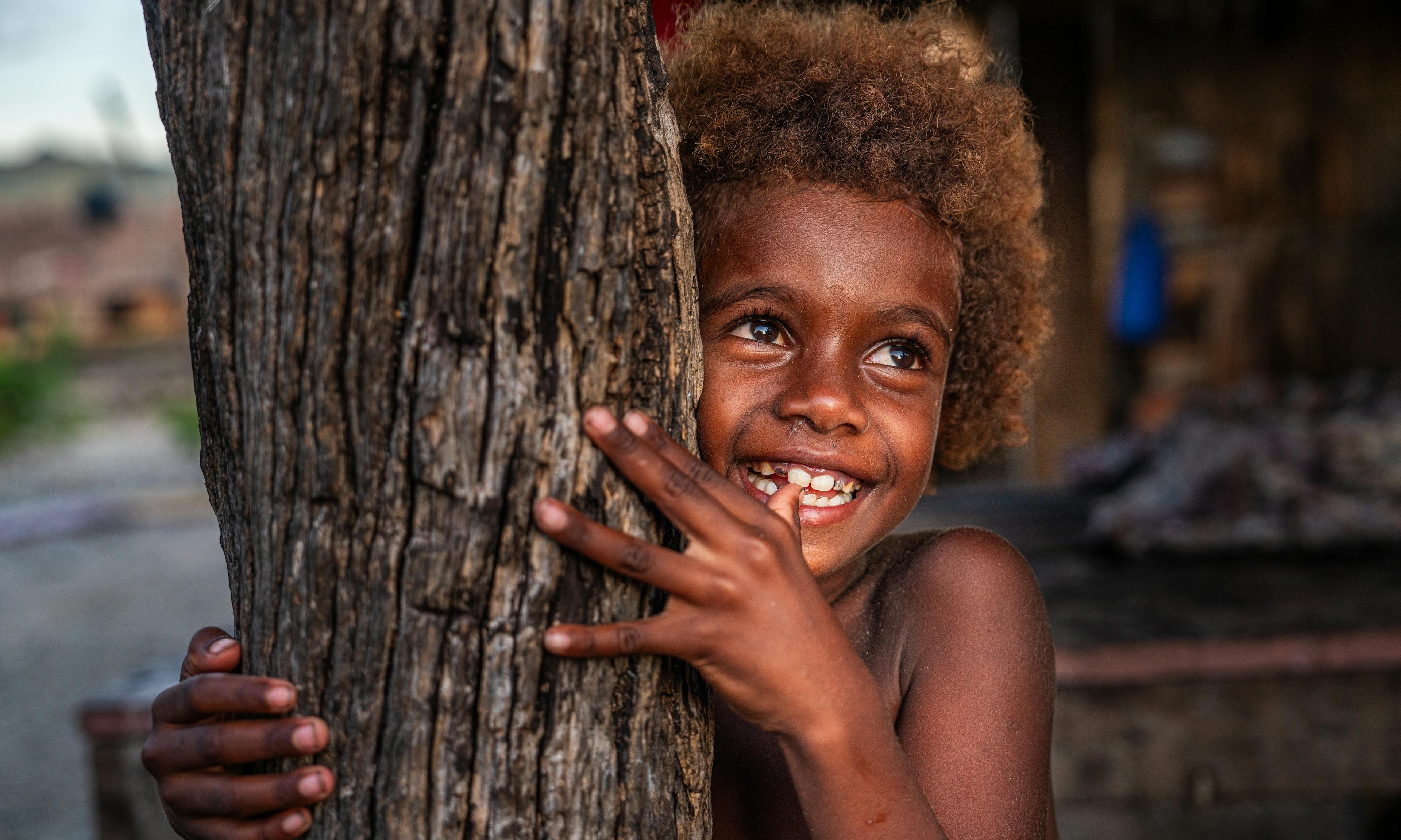 A boy in Lilisiana Village on Malaita Island, Solomon Islands