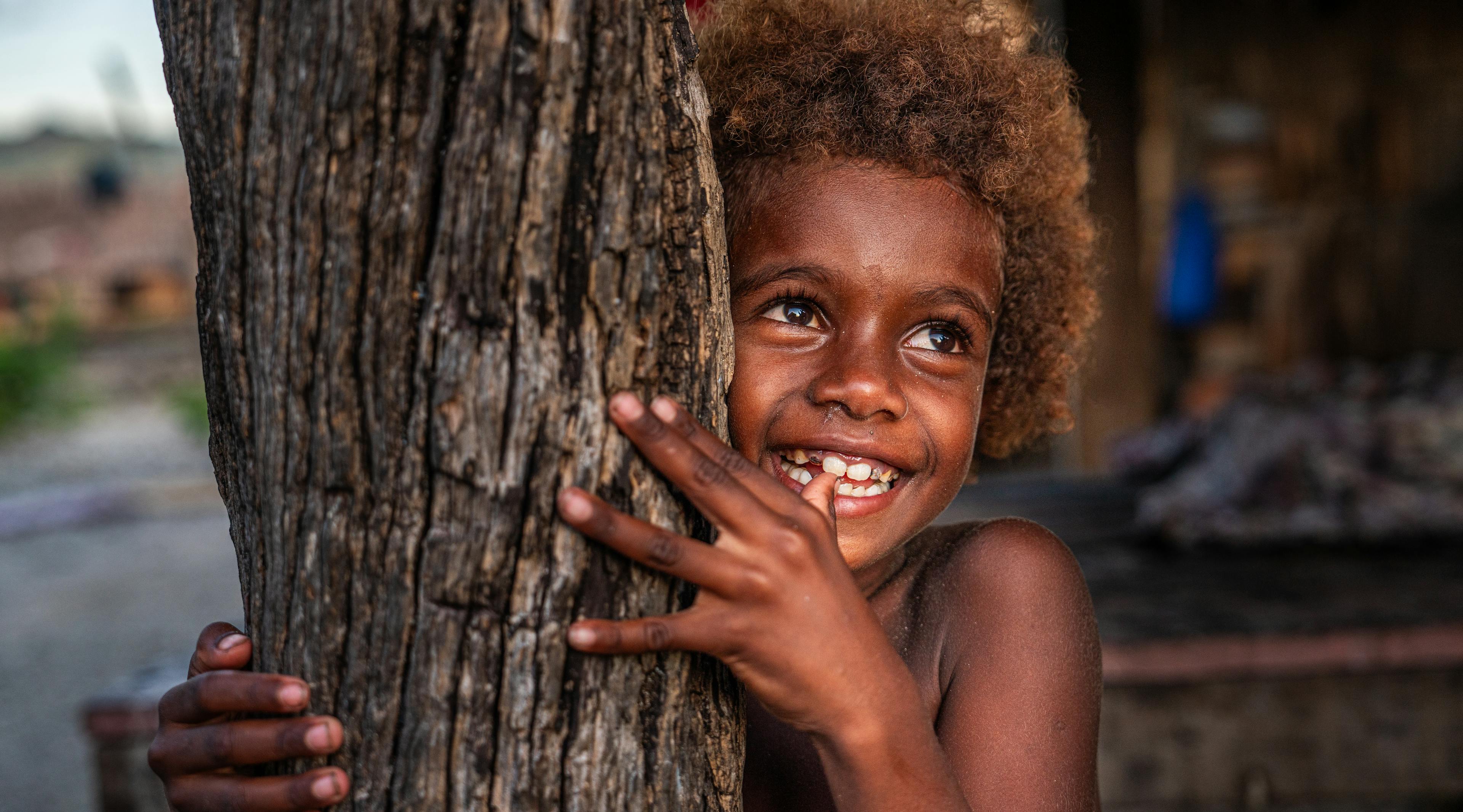 A boy in Lilisiana Village on Malaita Island, Solomon Islands