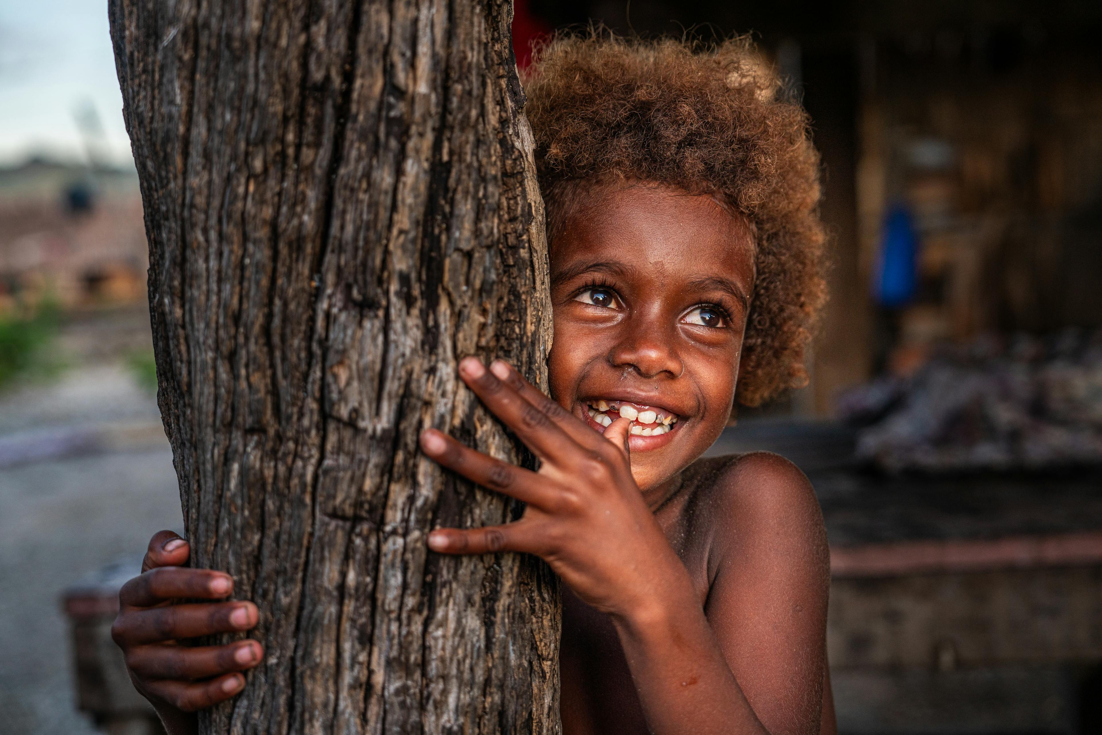 A boy in Lilisiana Village on Malaita Island, Solomon Islands