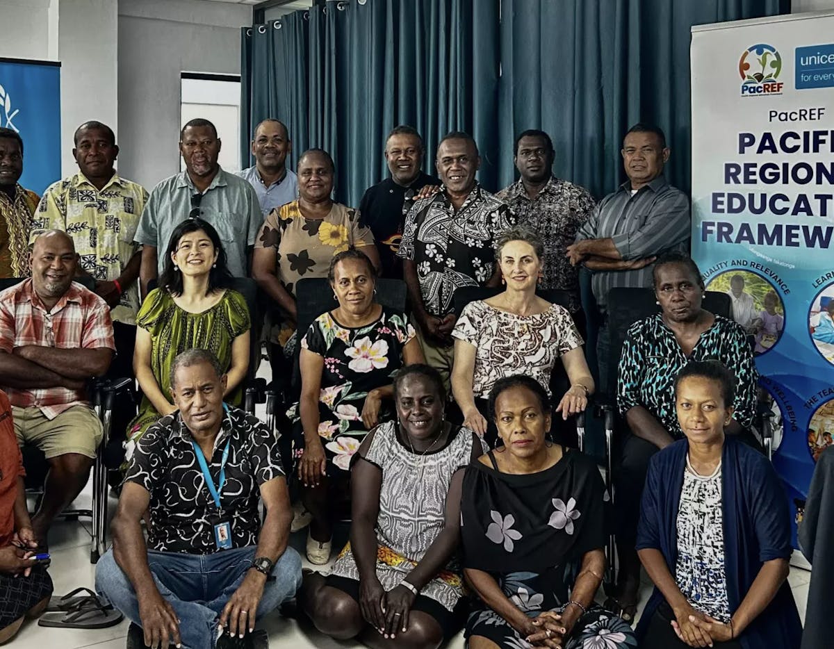 We joined forces with Vanuatu’s Ministry of Health to protect girls on remote Pentecost Island from cervical cancer by delivering HPV vaccines to schools like Lesasanamal Primary.